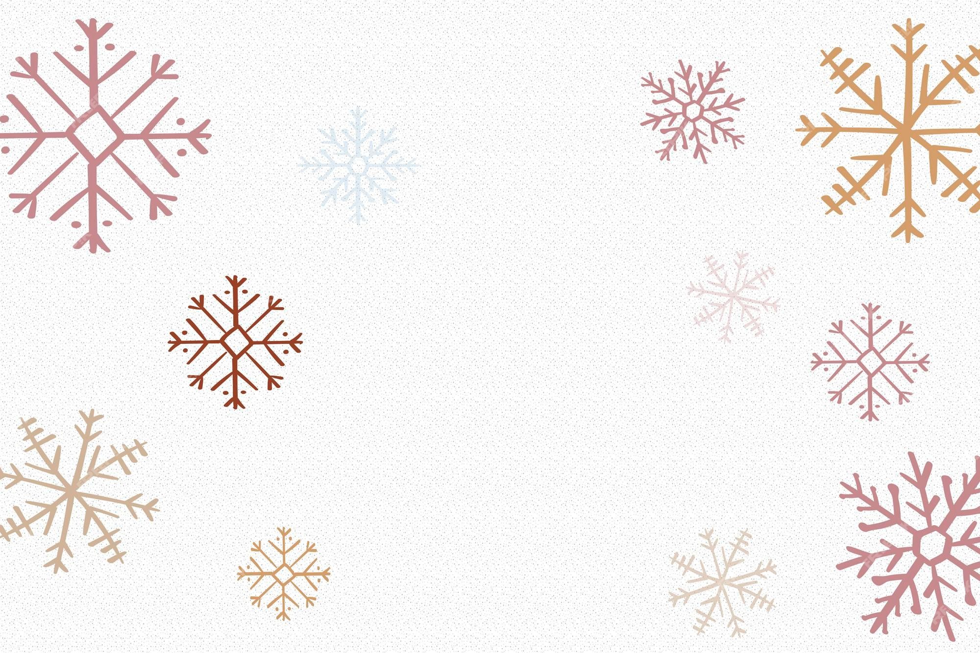  Winter Weihnachten Hintergrundbild 2000x1333. Free Vector. Winter snowflake background, christmas aesthetic doodle in white vector