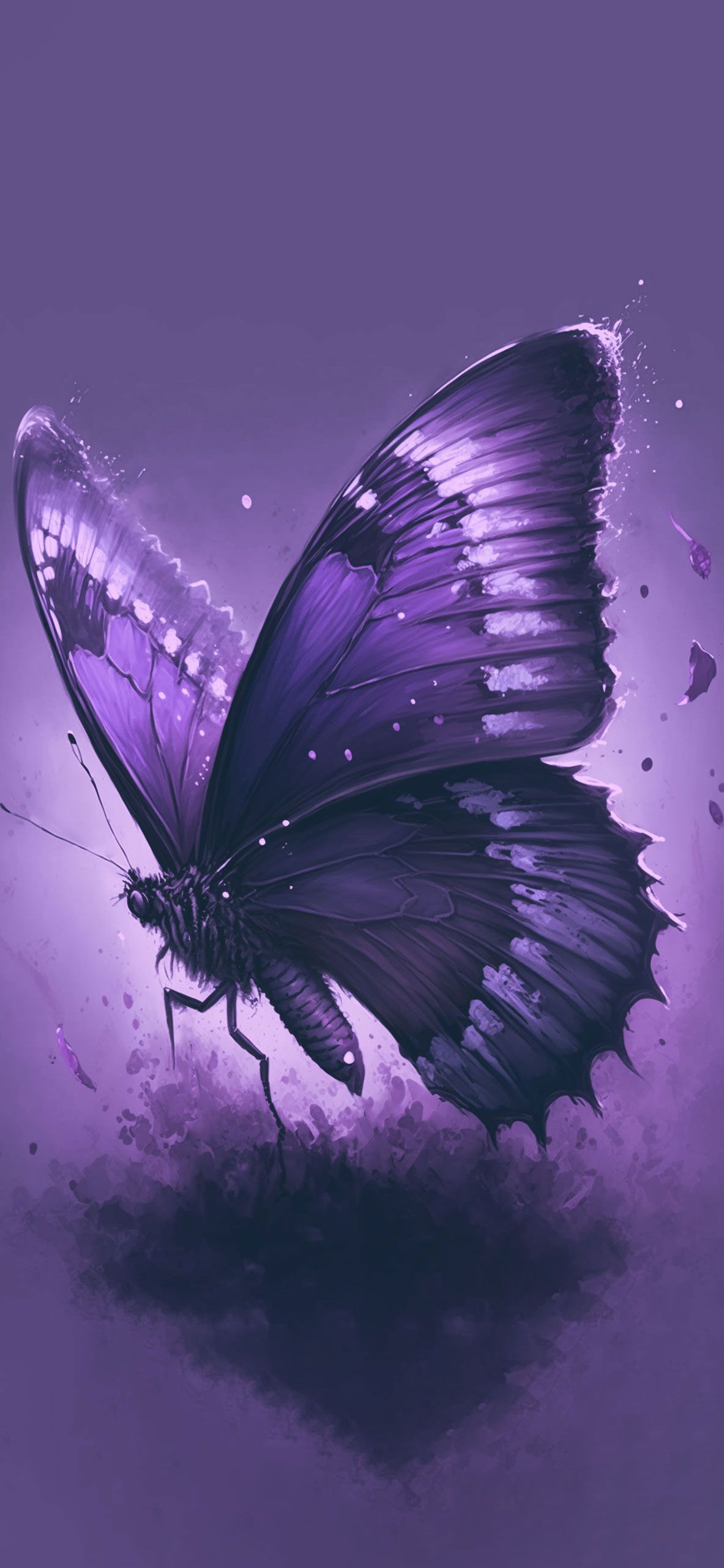  Schmetterling Hintergrundbild 1183x2560. Purple Butterfly Wallpaper Aesthetic Wallpaper iPhone