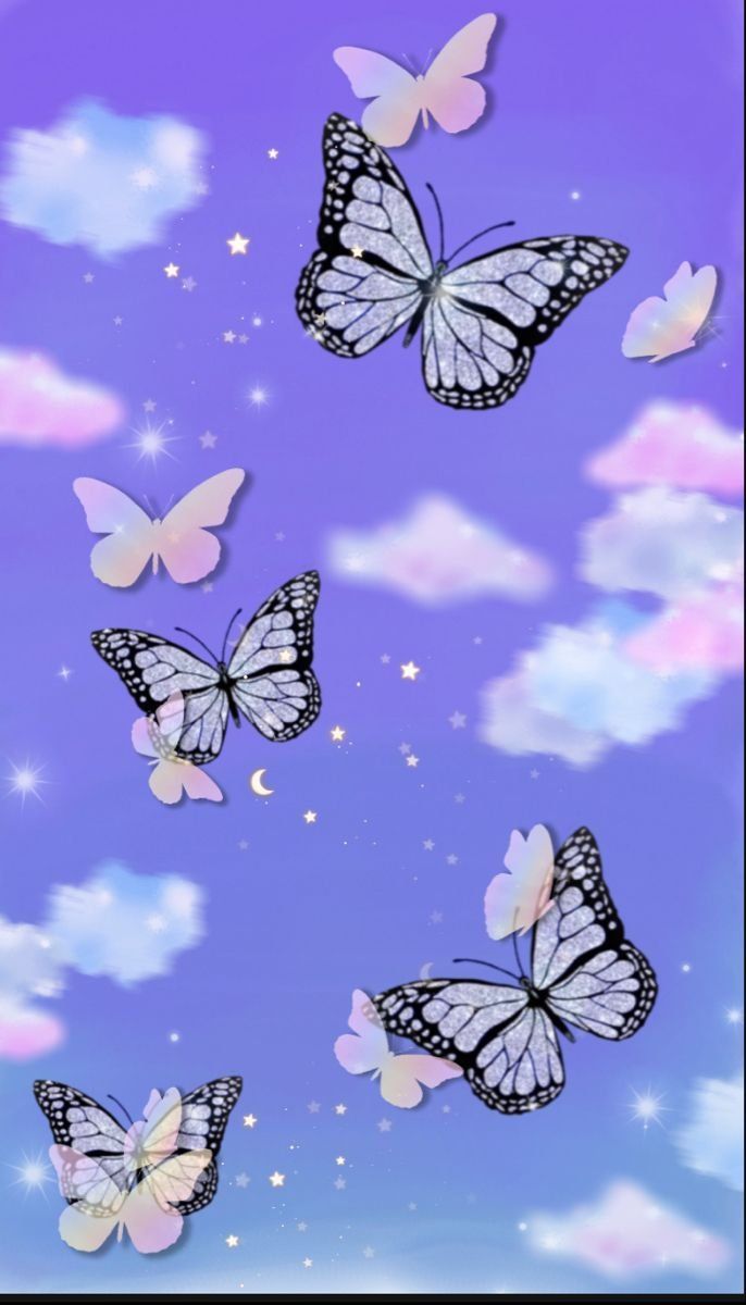  Schmetterling Hintergrundbild 686x1200. Aesthetic Butterfly Wallpaper Download