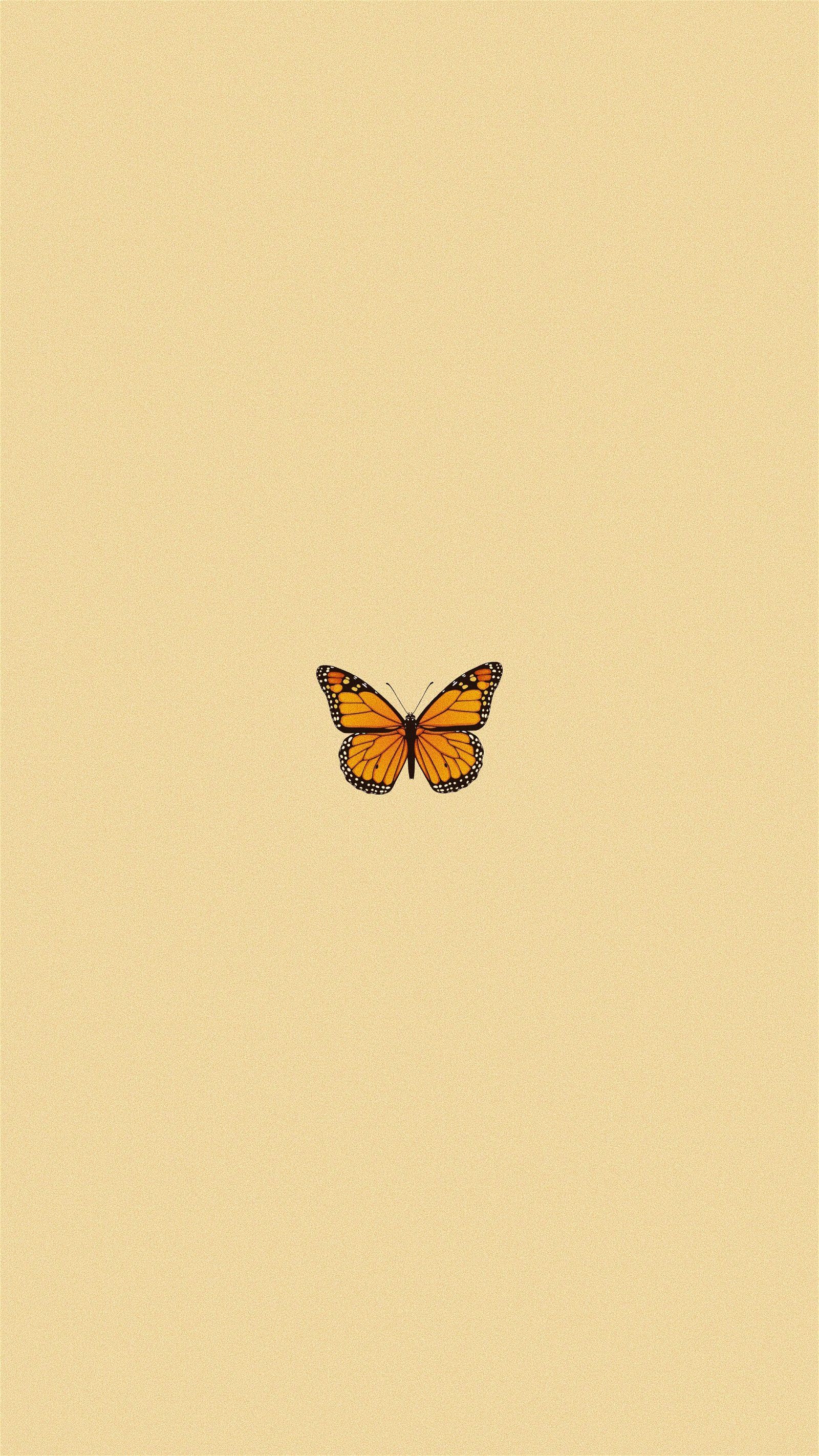  Schmetterling Hintergrundbild 1600x2844. Yellow butterfly aesthetic Wallpaper Download