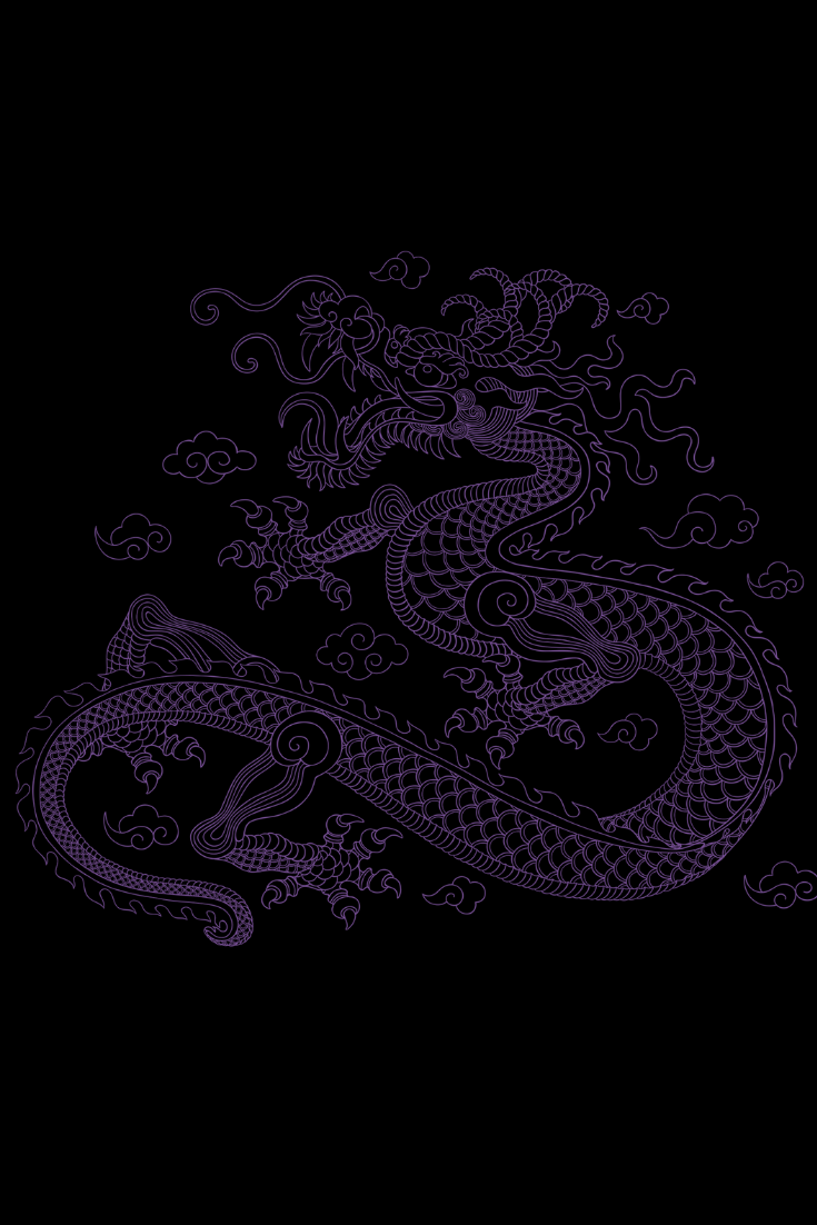  China Hintergrundbild 735x1102. Dark Chinese Dragon Aesthetic Wallpaper