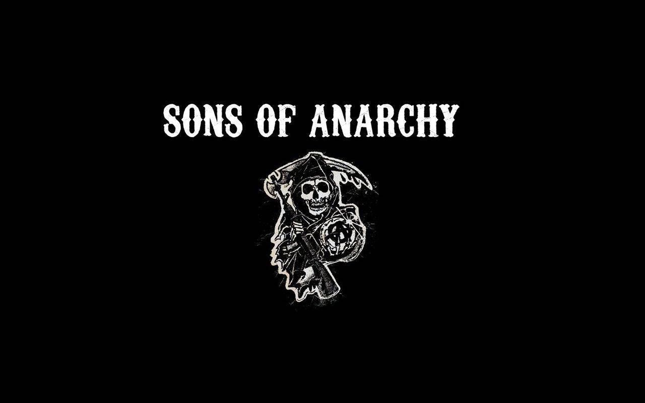  Sons Of Anarchy Hintergrundbild 1280x800. Download Sons Of Anarchy Black And White Logo Wallpaper