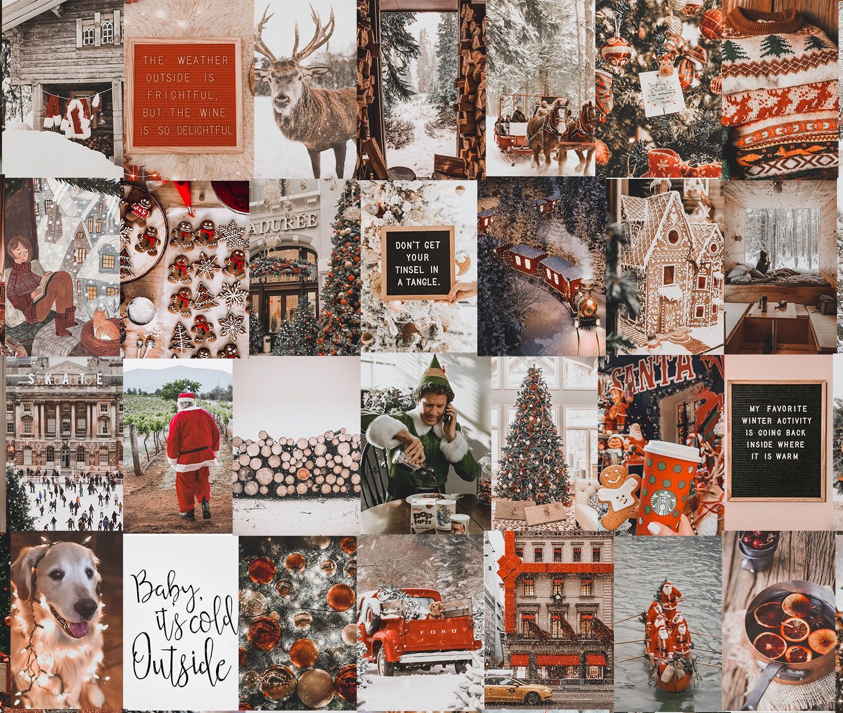  Windows Weihnachten Hintergrundbild 1678x1420. Christmas wallpaper aesthetic red