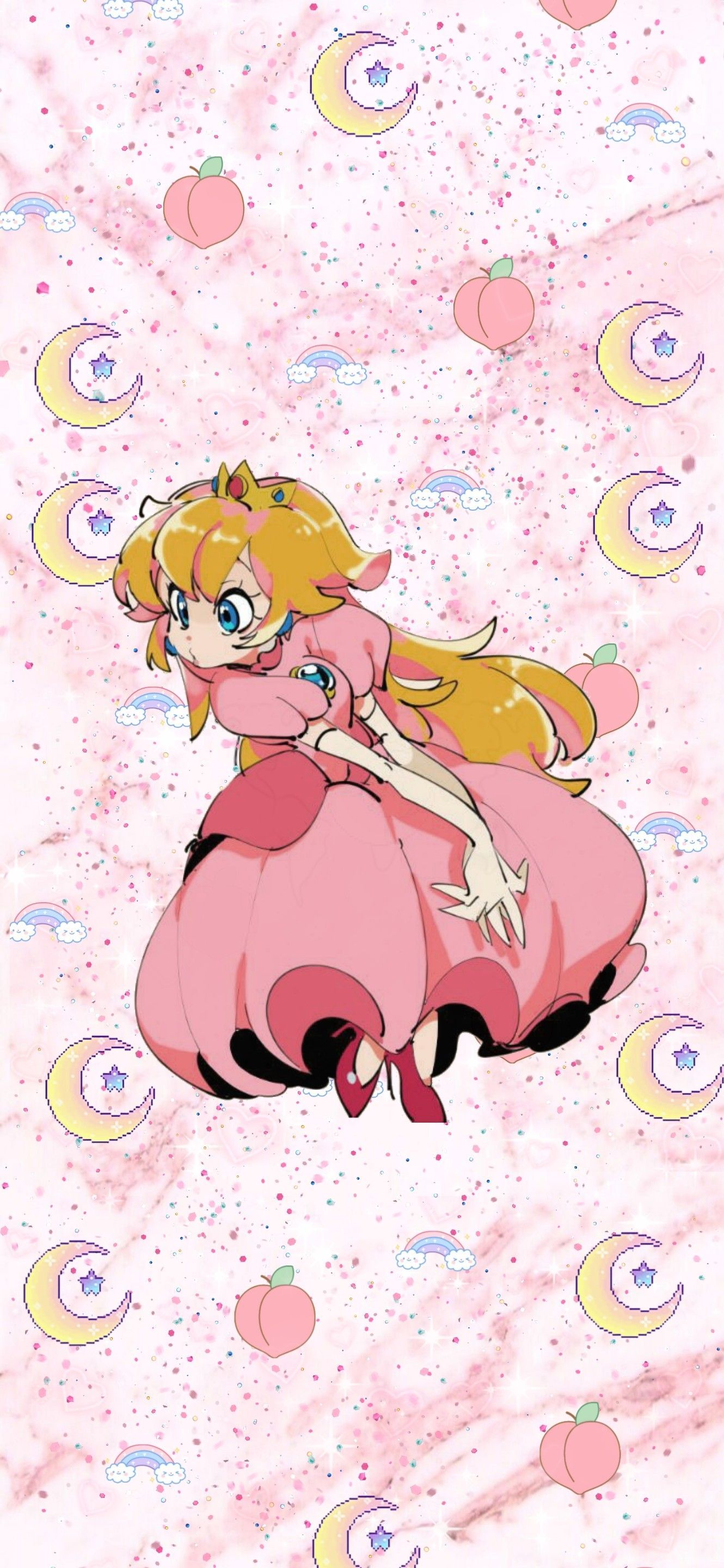  Nintendo Hintergrundbild 1330x2880. Nintendo Princess Peach pink aesthetic Phone Wallpaper. Peach wallpaper, Cute cartoon wallpaper, Cartoon wallpaper