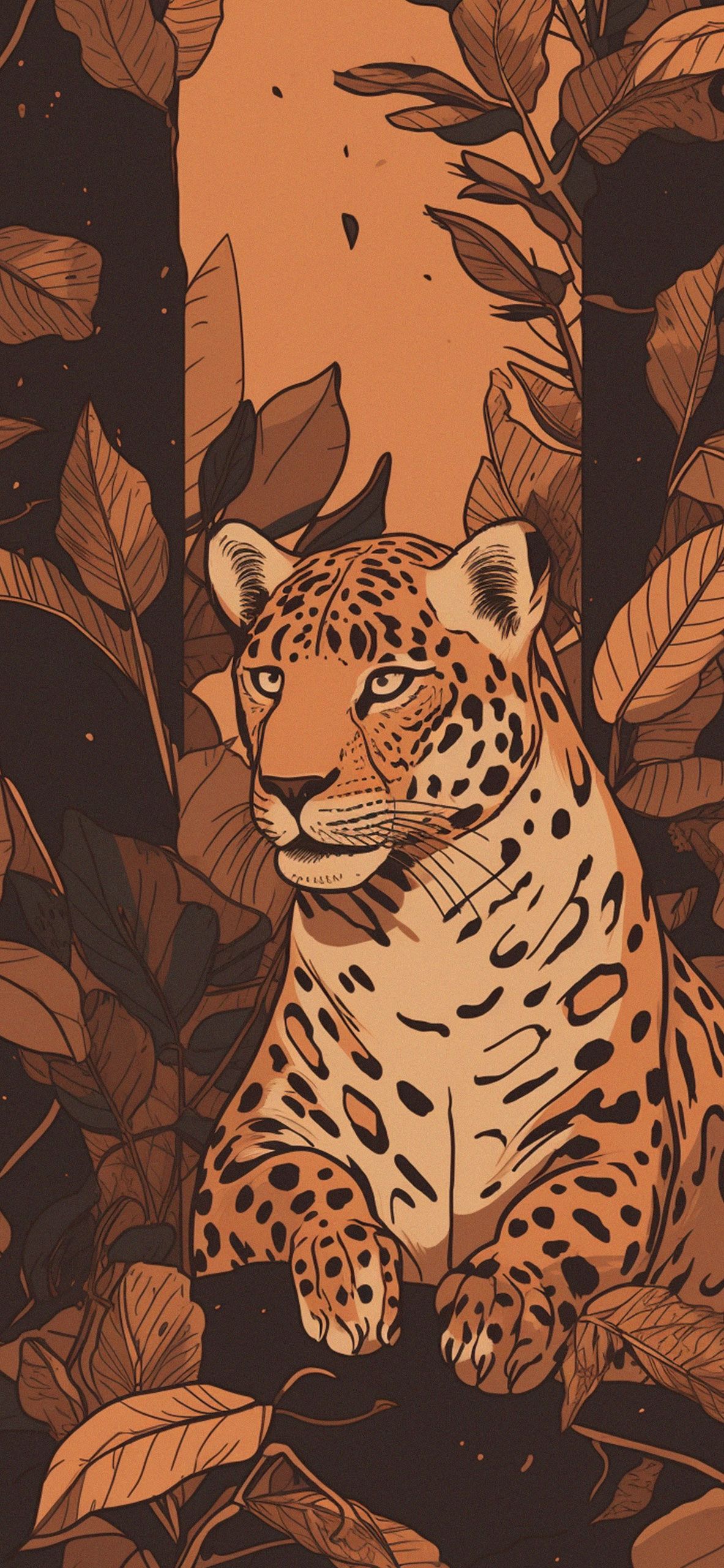  Leopardenmuster Hintergrundbild 1183x2560. Leopard Brown Art Wallpaper Wallpaper for iPhone 4k