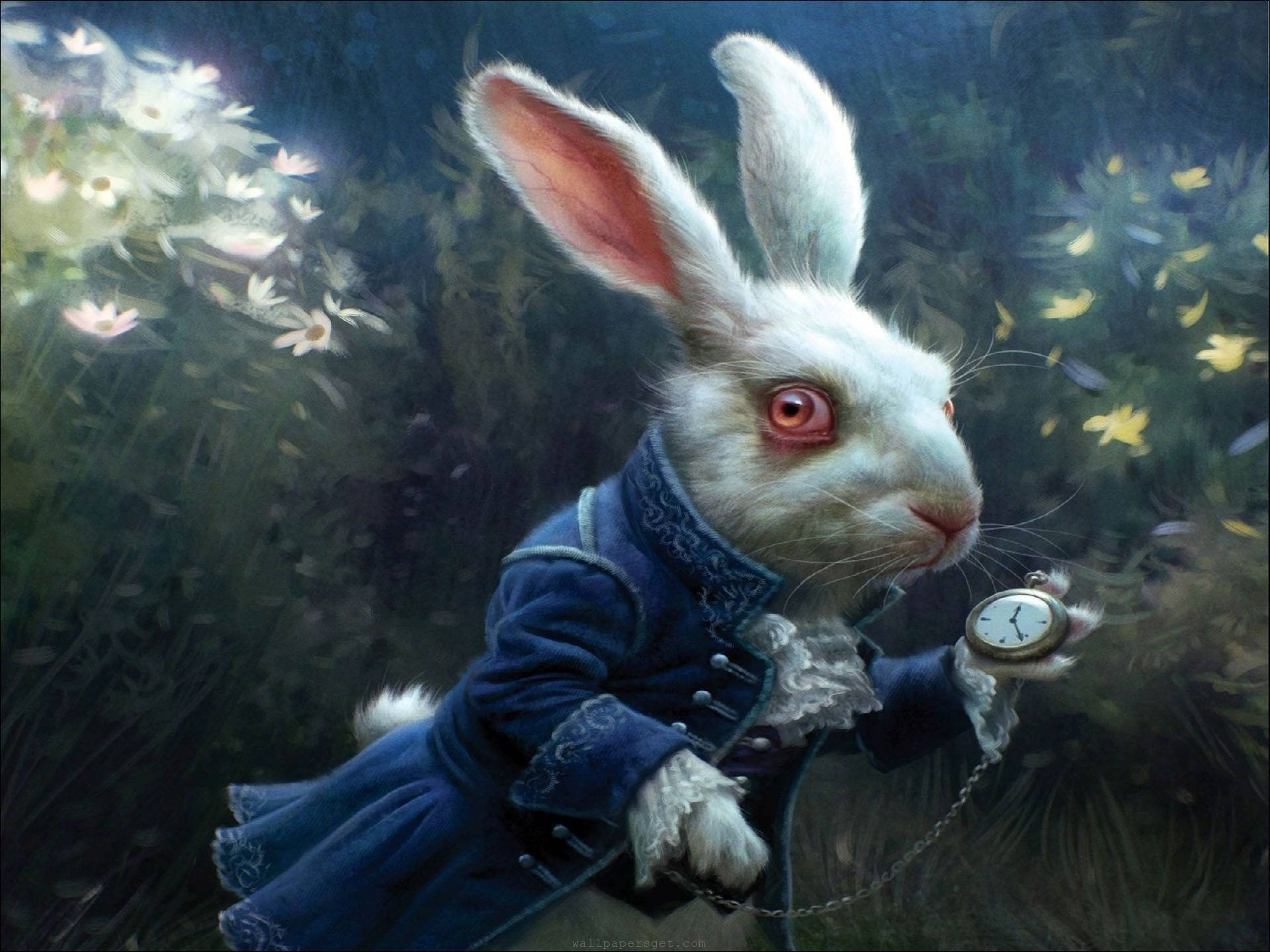  Osterhase Hintergrundbild 1920x1440. Downloaden Aliceim Wunderland's Weißes Kaninchen Wallpaper