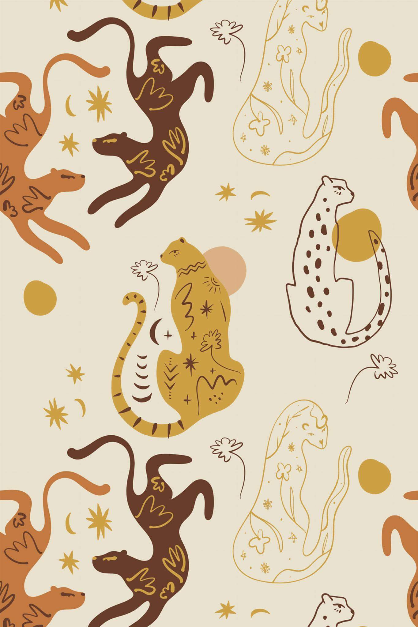  Leopardenmuster Hintergrundbild 1365x2048. Aesthetic Leopard Pattern Wallpaper And Stick Or Non Pasted