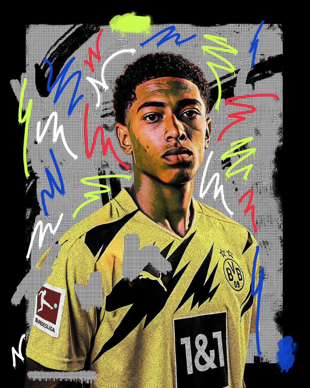 Borussia Dortmund Hintergrundbild 1080x1350. Jude Bellingham Aesthetic Wallpaper