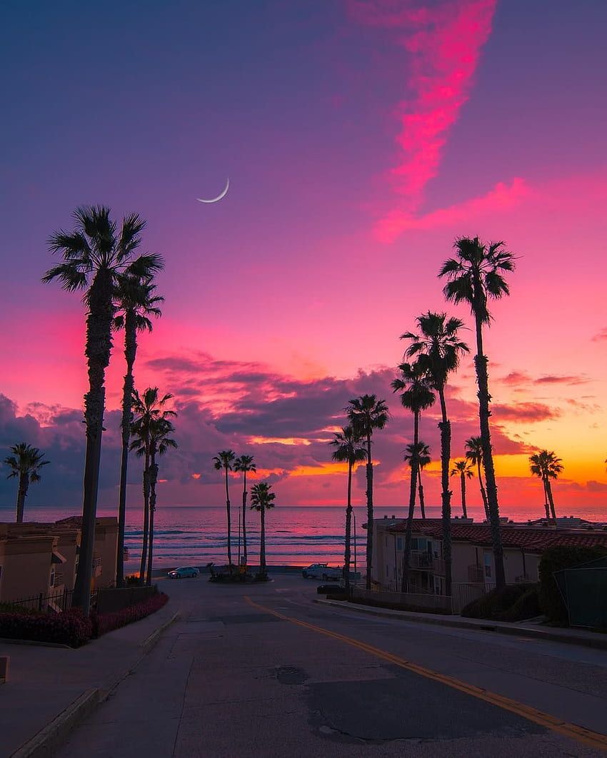  California Hintergrundbild 850x1062. California sunset aesthetic HD wallpaper