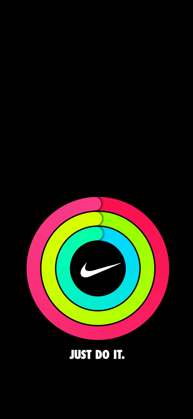  Nike Hintergrundbild 640x1385. Activity rings Nike wallpaper [OC]