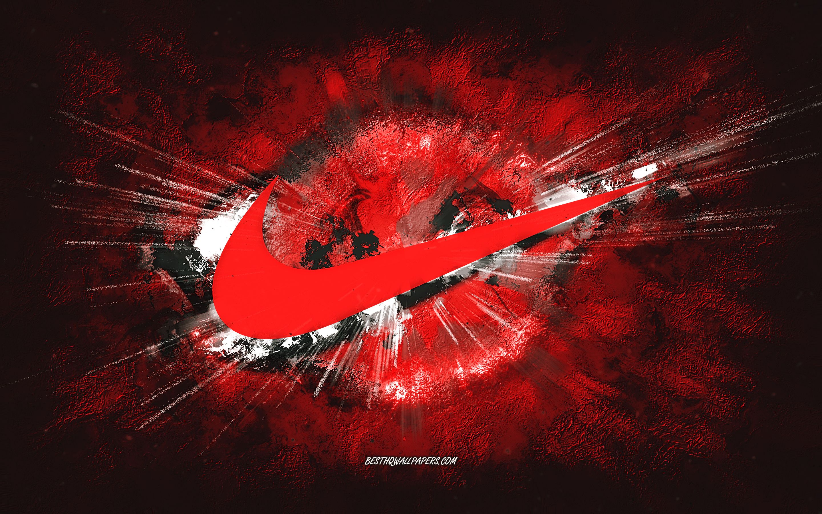  Nike Hintergrundbild 2880x1800. Herunterladen Hintergrundbild Nike Logo, Grunge Kunst, Roter Steinhintergrund, Nike Rotes Logo, Nike, Kreative Kunst, Nike Grunge Logo Mit Einer Auflösung Zu überwachen 2880x1800. Bilder Auf Dem Desktop