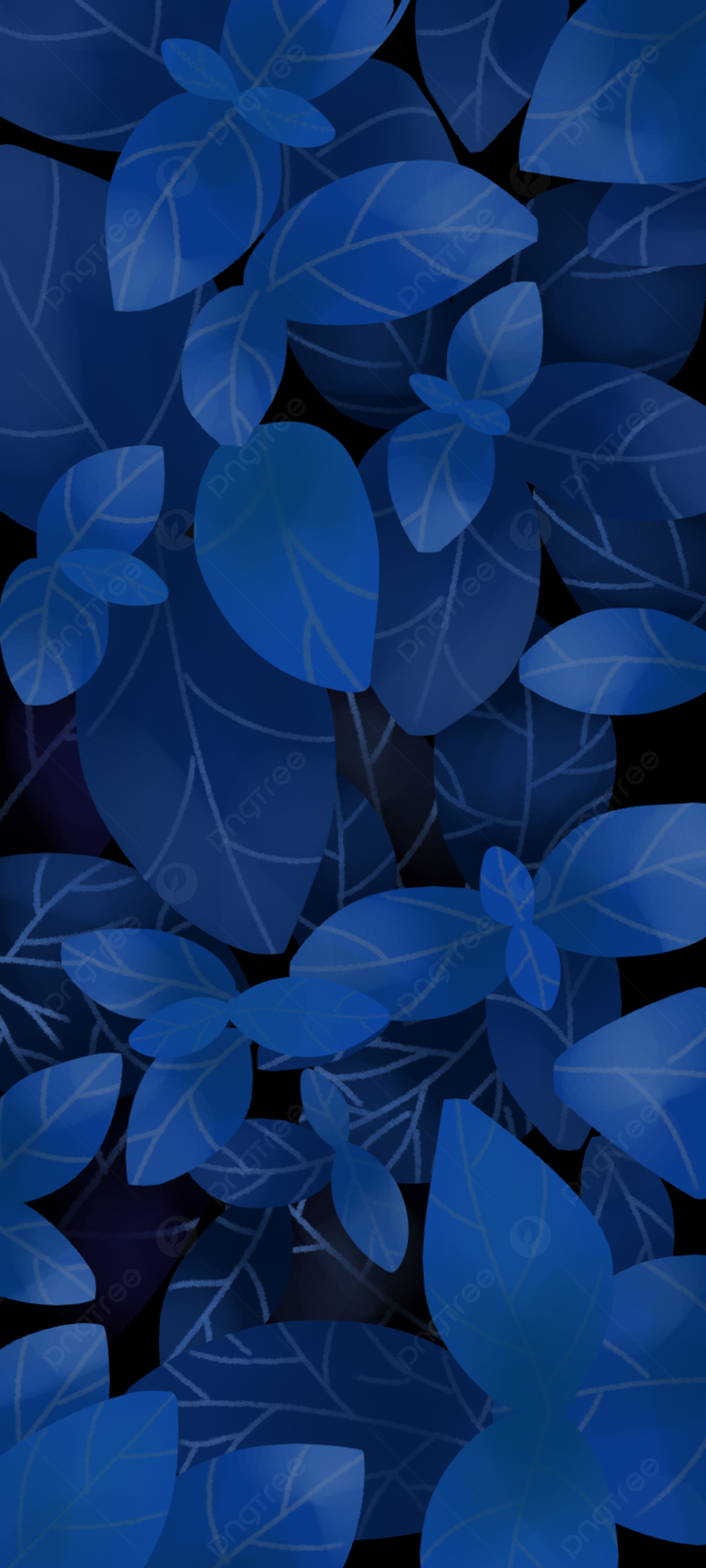  Blätter Hintergrundbild 1200x2667. ästhetische Blaue Blatt Naturtapeten Von One Art Hintergrund Hintergrundbild zum kostenlosen Download