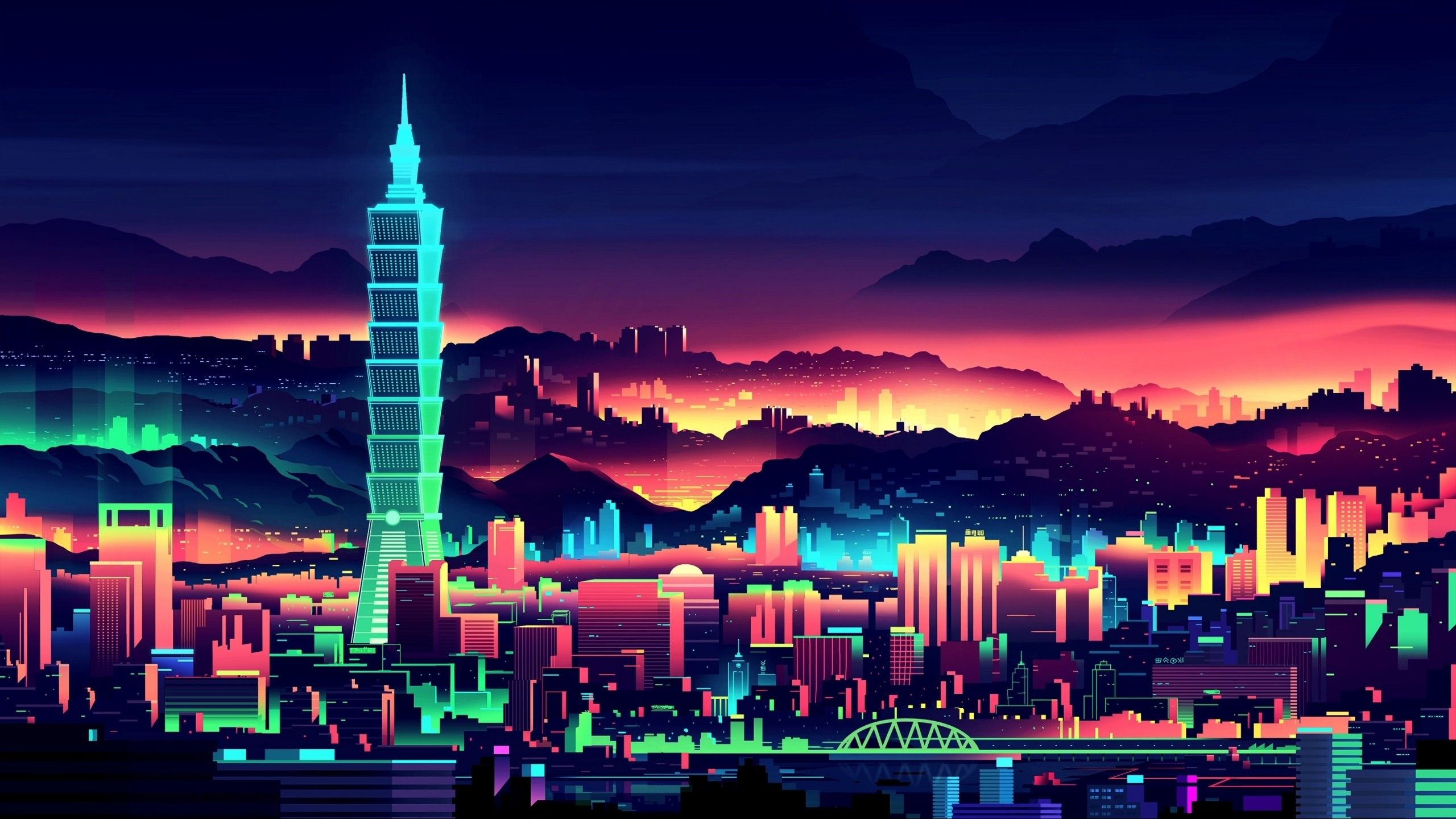  Siemens Hintergrundbild 2560x1440. Neon city (Taipei). #Followme #CooliPhone6Case on #Twitter #Facebook #Google #Instagram #LinkedIn #Blogger #. Vaporwave wallpaper, Stadt wallpaper, 3D hintergrund