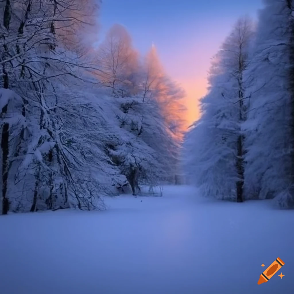 Winterwald Hintergrundbild 1024x1024. Aesthetic winter forest background