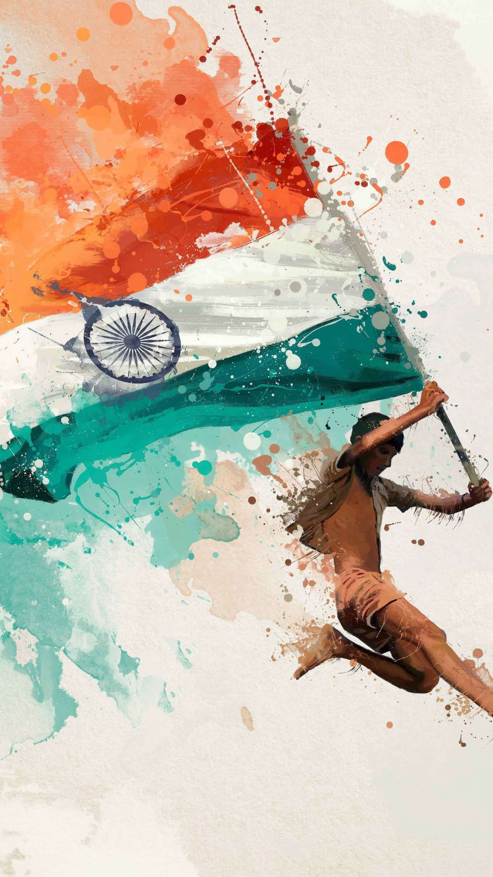  Indien Hintergrundbild 1000x1778. Aesthetic Flag of India Wallpaper Download