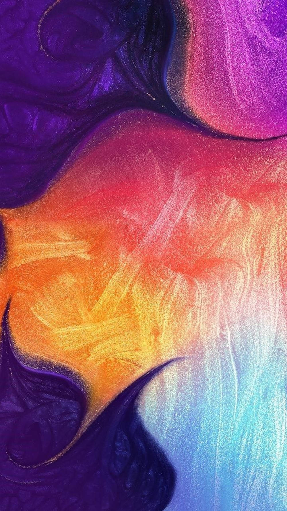  Samsung Galaxy A51 Hintergrundbild 1000x1778. Download Samsung A51 Rainbow Aesthetic Waves Painting Wallpaper
