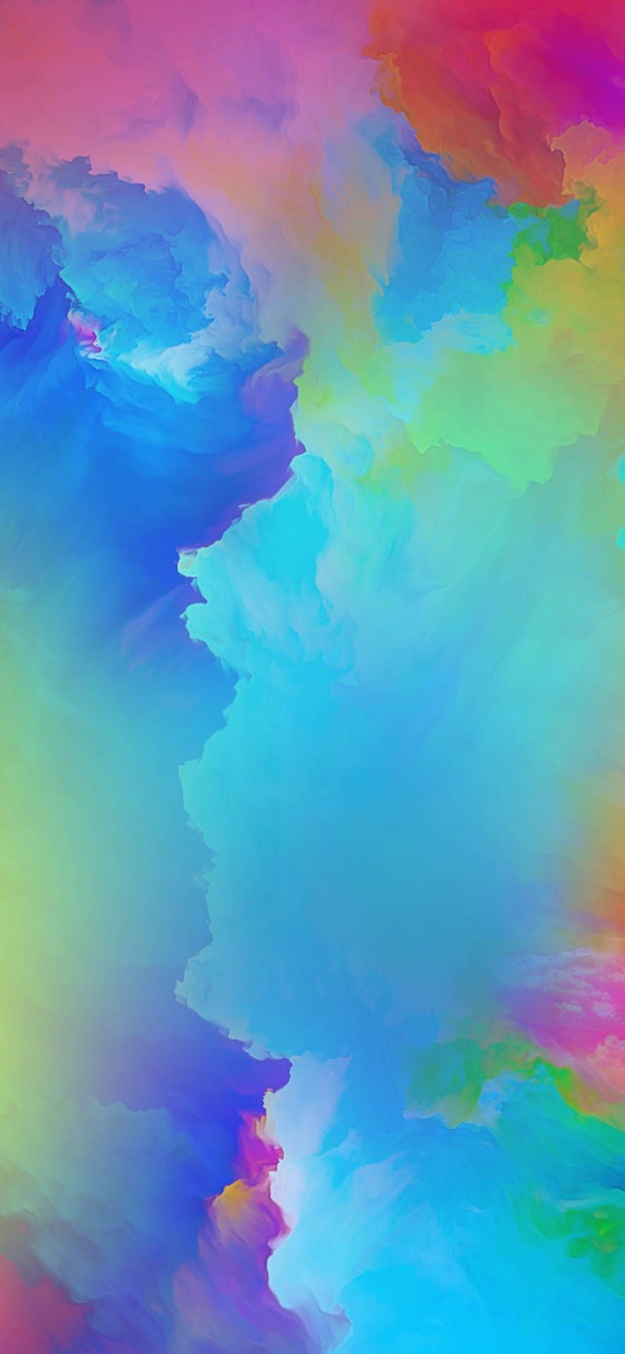  Samsung Galaxy A51 Hintergrundbild 886x1920. Download Samsung A51 Rainbow Aesthetic Smoke Patterns Wallpaper