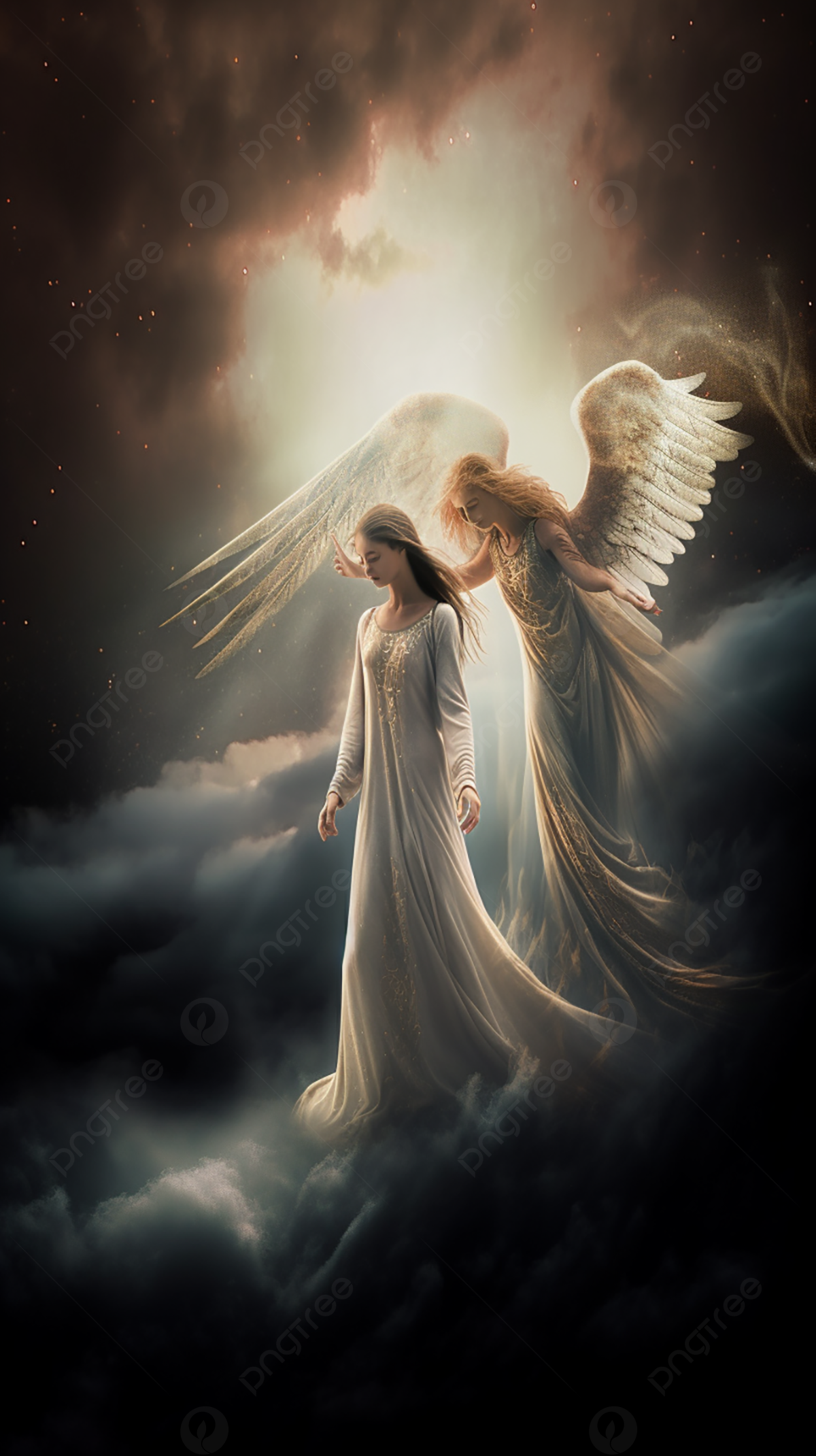  Engel Hintergrundbild 1200x2141. Engel Himmel Traum Werbehintergrund Hintergrundbild zum kostenlosen Download