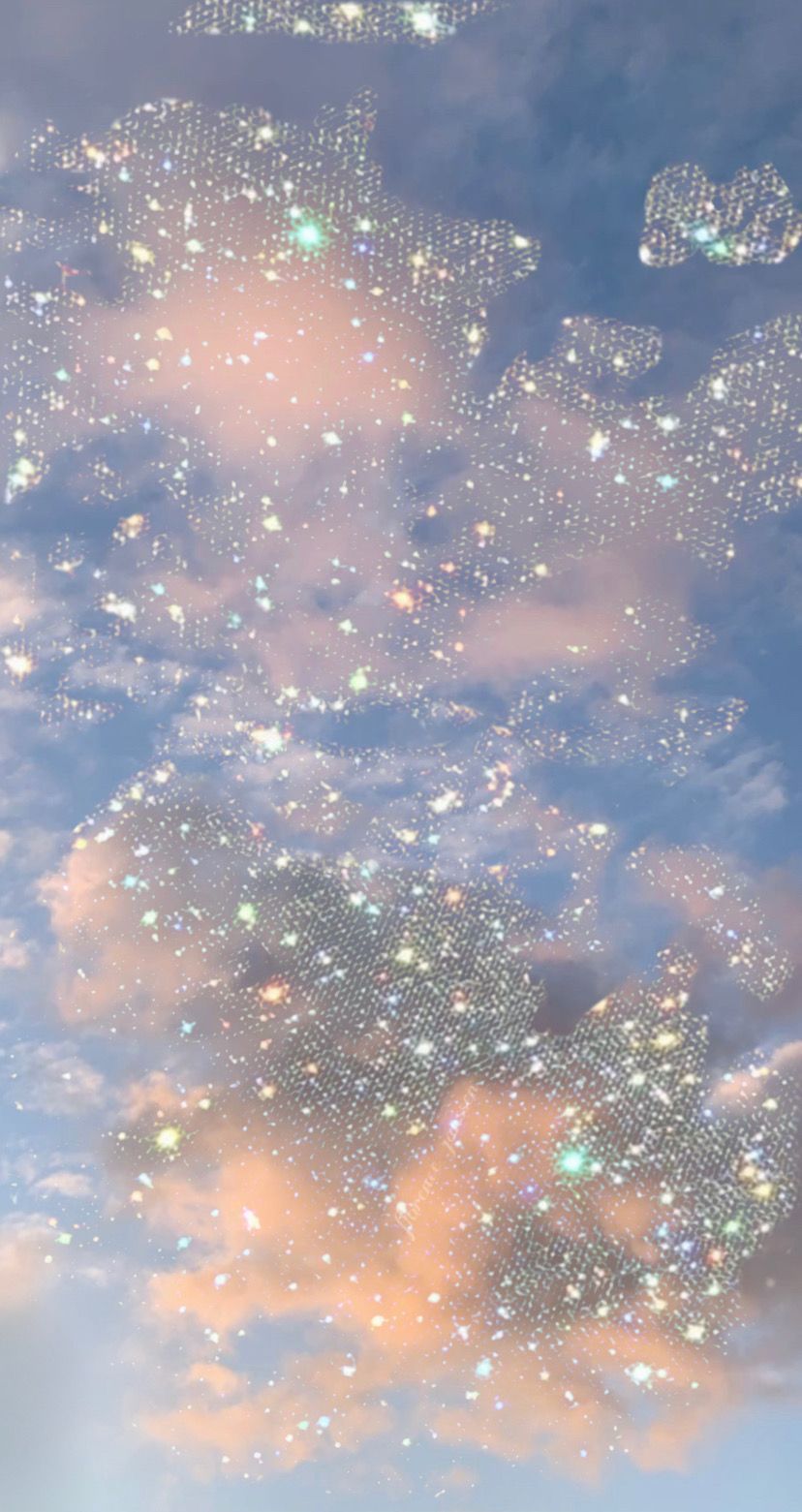 Glitzer Hintergrundbild 828x1561. Glitter Sky - Sky aesthetic, Sparkle wallpaper, Cool background wallpaper