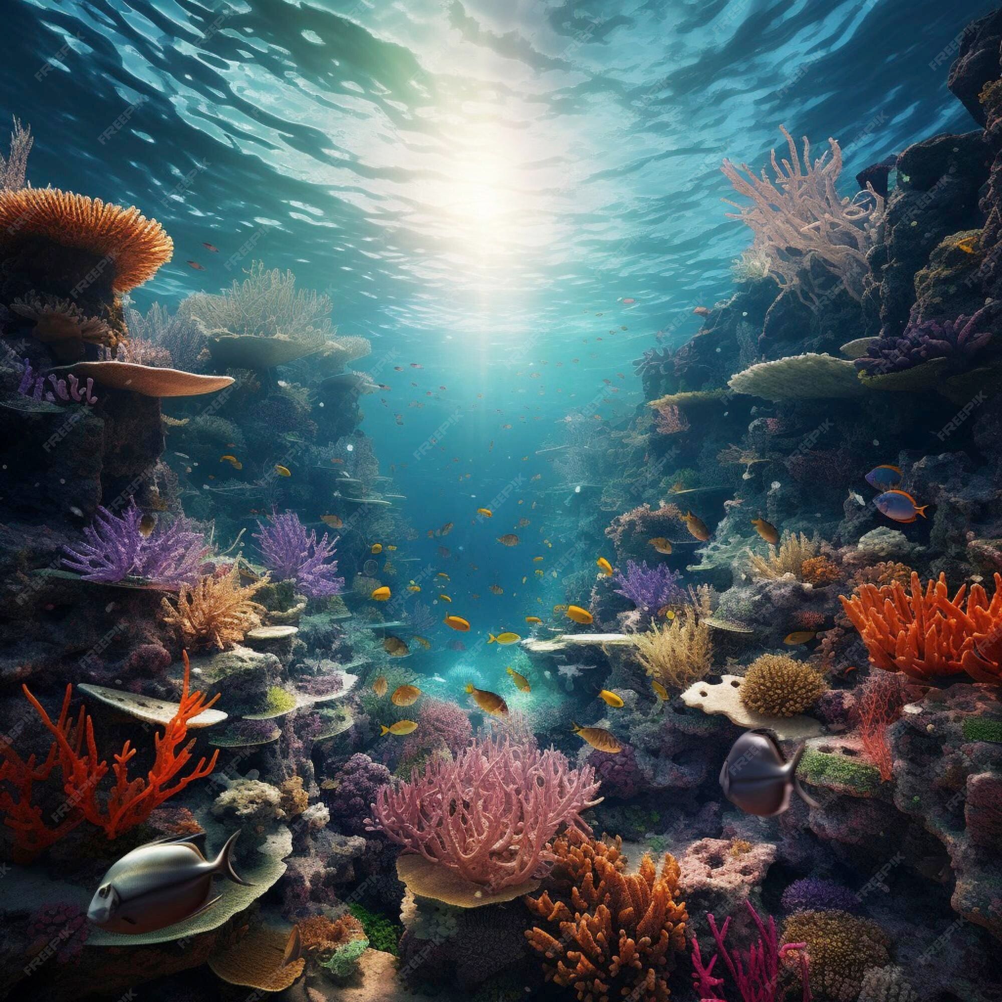 Meer Unterwasserwelt Hintergrundbild 2000x2000. Ai unterwasserwelt ozean wunderschön