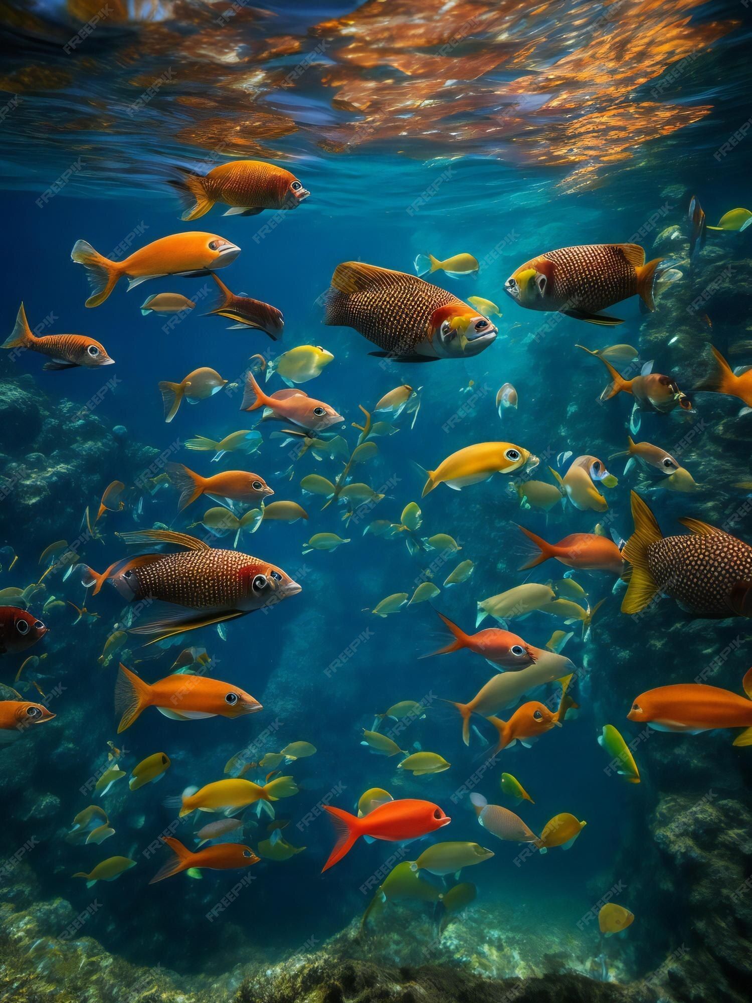  Meer Unterwasserwelt Hintergrundbild 1500x2000. Ein faszinierendes foto, das die unterwasserwelt eines flusses einfängt