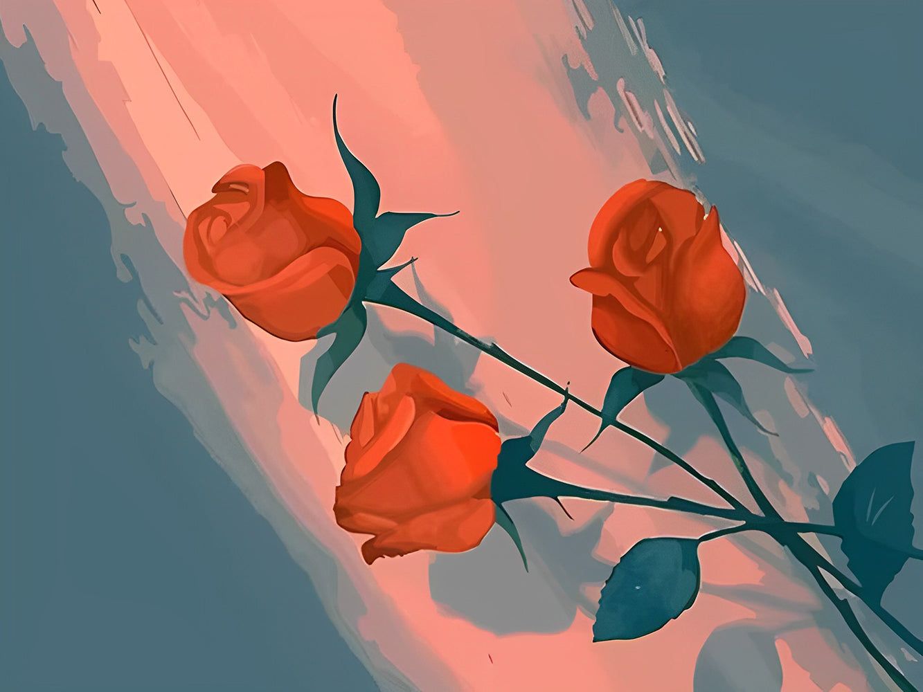  Rote Rosen Hintergrundbild 1333x1000. Rote Rosen und Licht Malen nach Zahlen