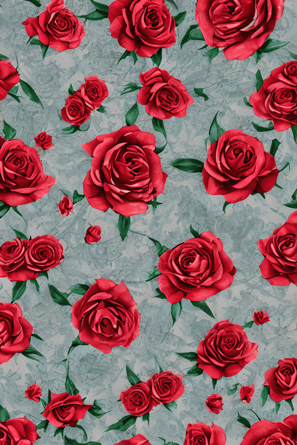  Rote Rosen Hintergrundbild 1024x1536. Blumenstrauß Mit Roten Rosen Im Vintage Stil, Gotische Ephemera · Creative Fabrica