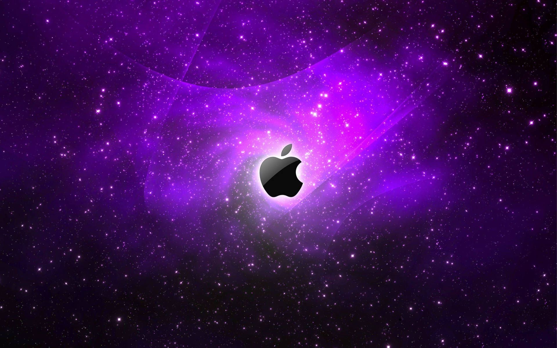 Apple Hintergrundbild 1920x1200. Download Black And Purple Aesthetic Apple Wallpaper