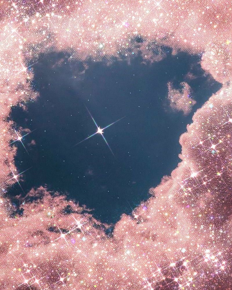 Glitzer Hintergrundbild 800x1000. Aesthetic sky, android, background, blur, galaxy, glitter, nebula, pink, HD phone wallpaper