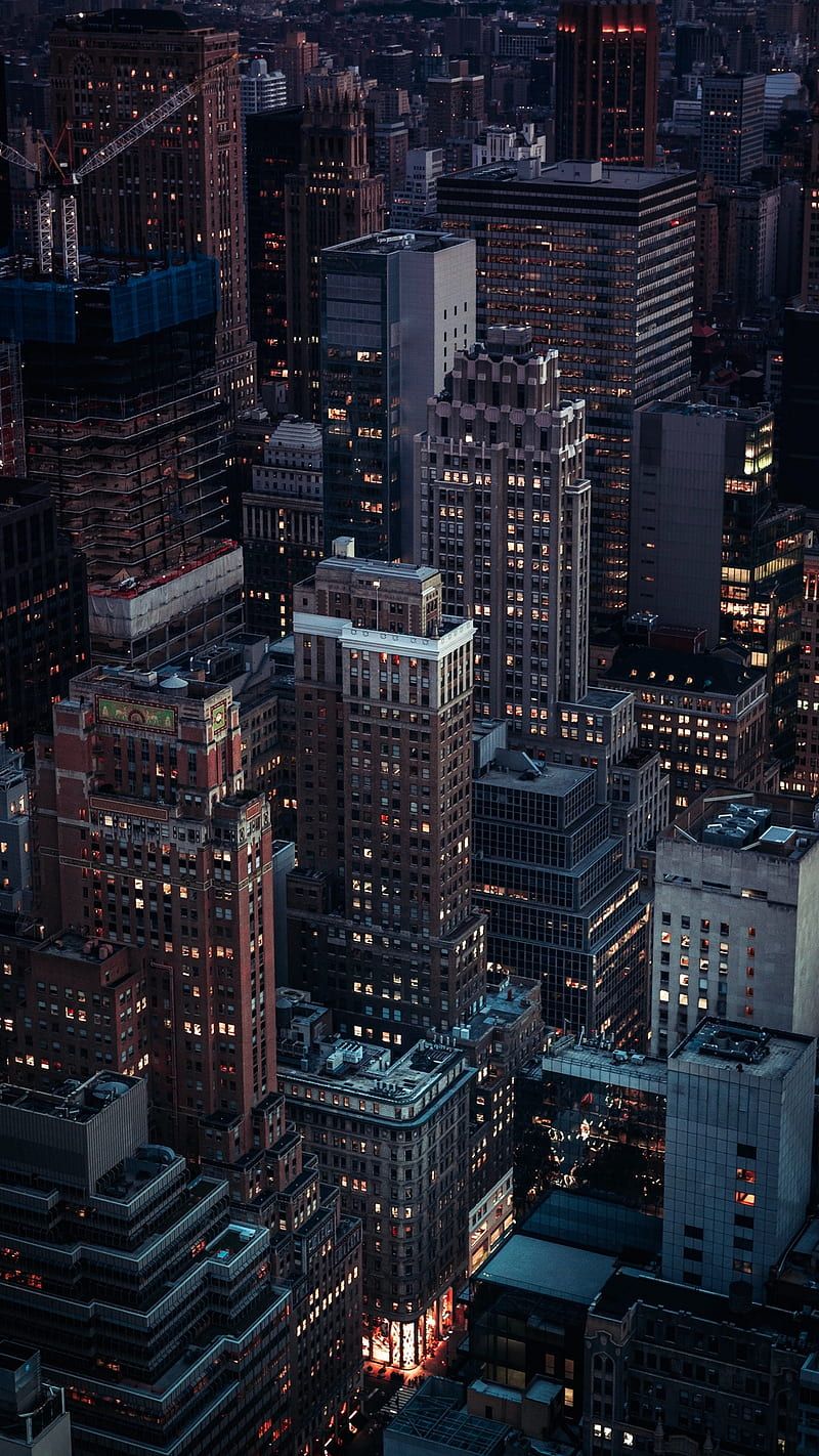 New York Skyline Hintergrundbild 800x1422. City, new, york, night, lights, skyline, skyscrapers, helicopter, HD phone wallpaper