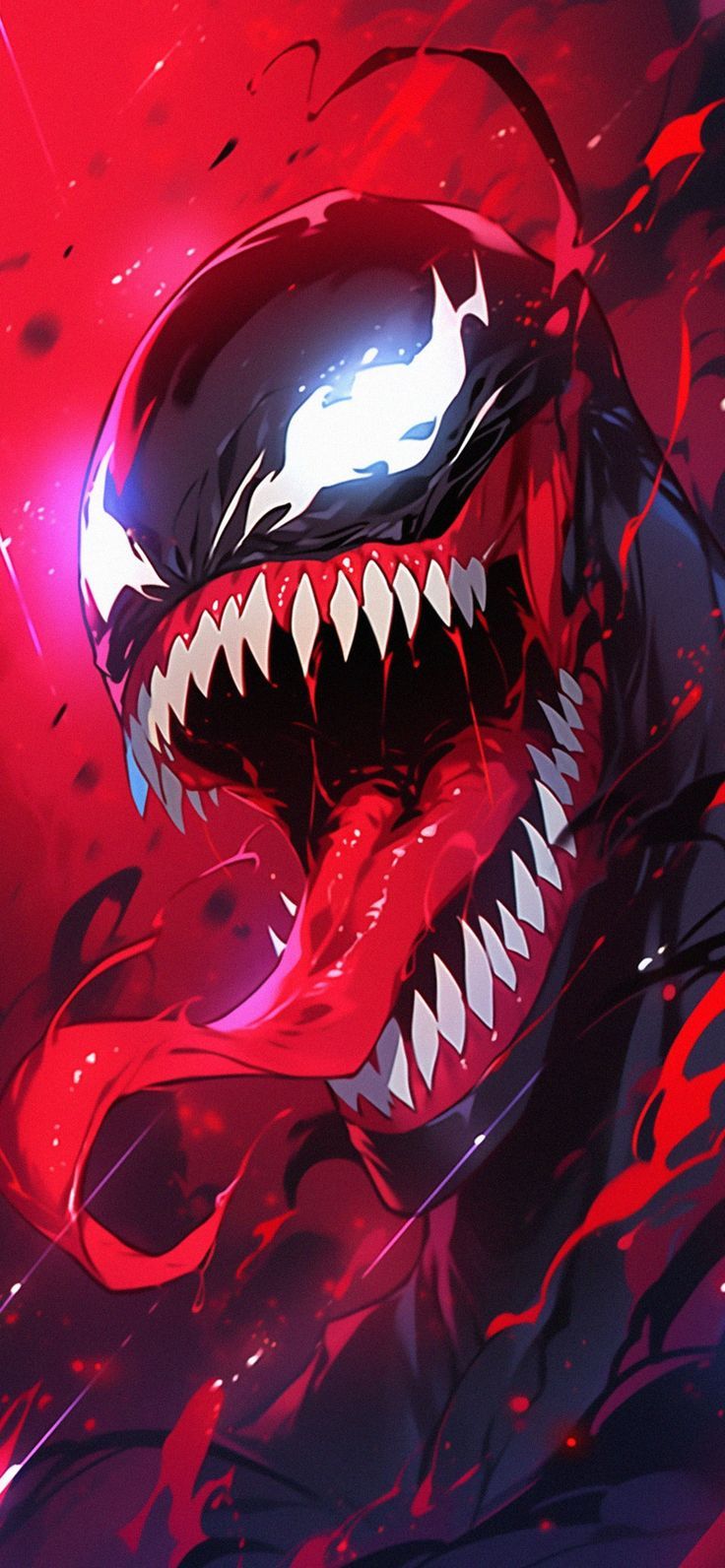  Venom Hintergrundbild 736x1592. Venom's Rage Red Wallpaper HD Marvel Wallpaper. Spiderman artwork, Venom, Red wallpaper