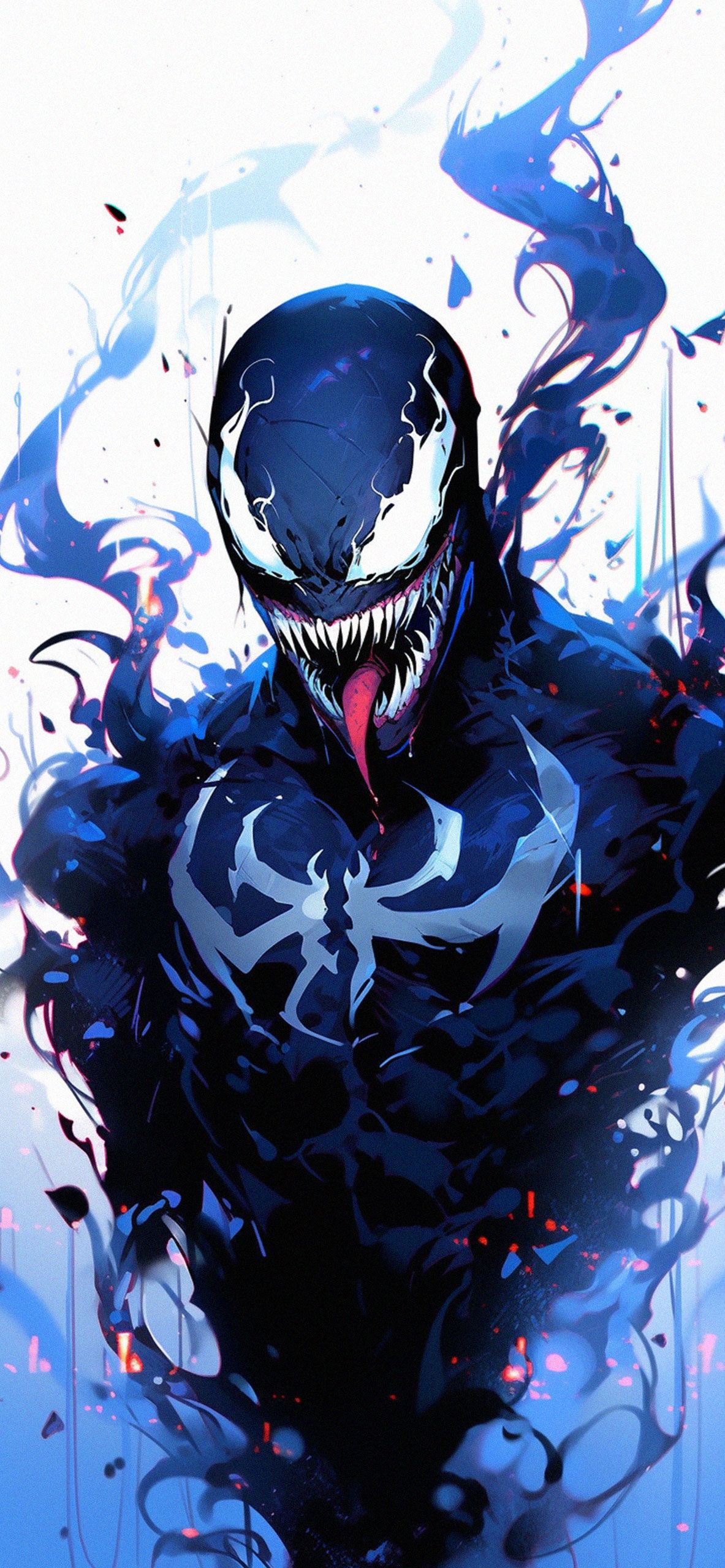  Venom Hintergrundbild 1183x2560. Cool Venom White Wallpaper iPhone Marvel Wallpaper
