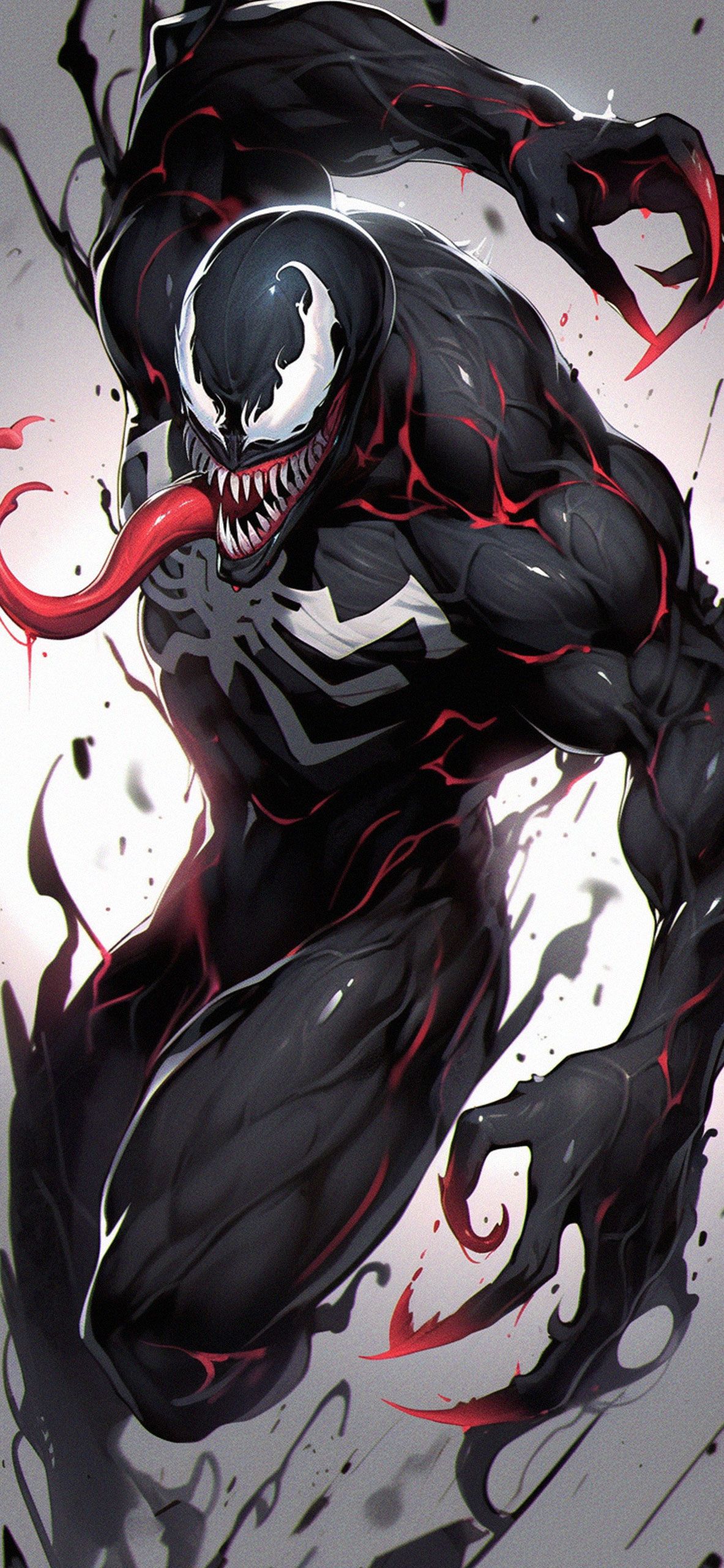  Venom Hintergrundbild 1183x2560. Mighty Venom Grey Wallpaper Marvel Wallpaper HD