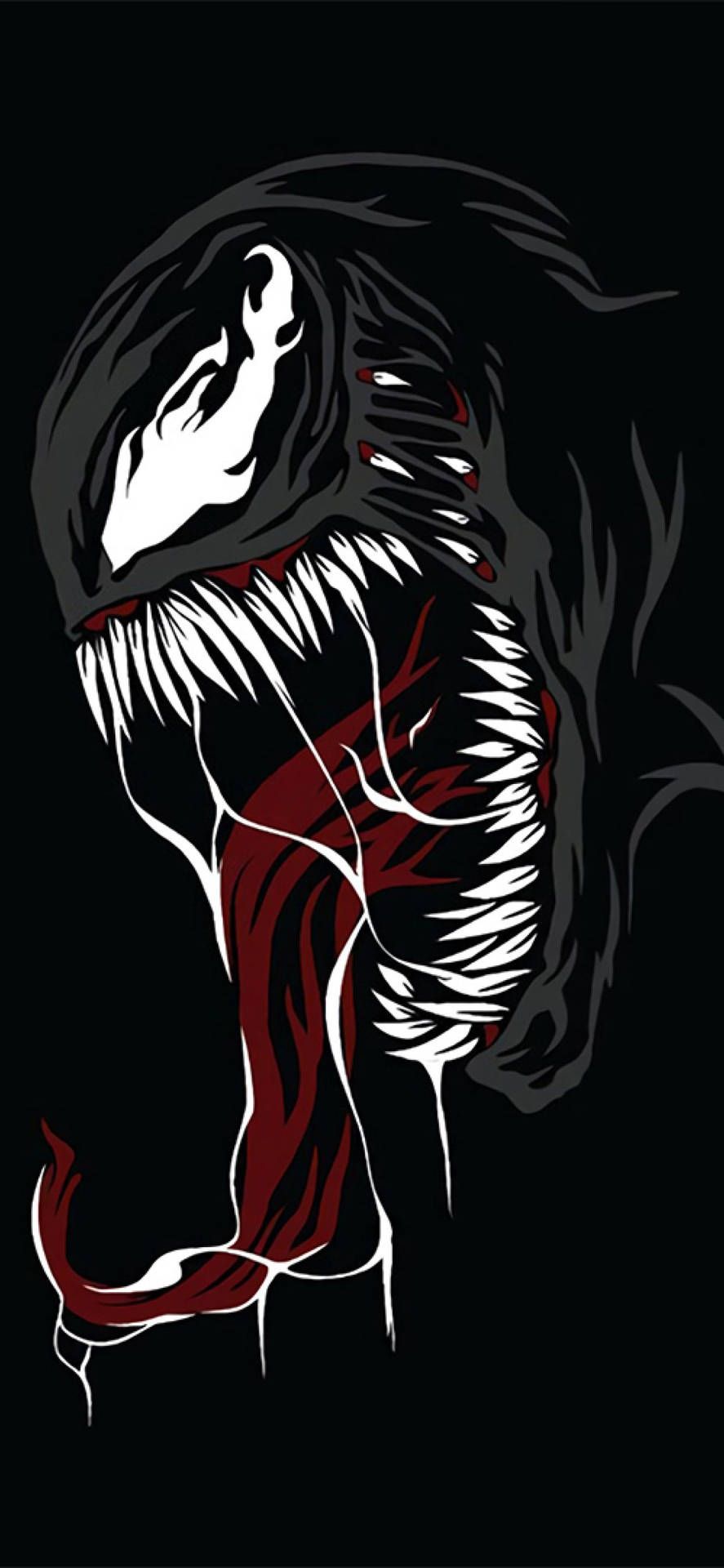  Venom Hintergrundbild 887x1920. Download Caption: Minimalist Venom Art Design for iPhone Wallpaper