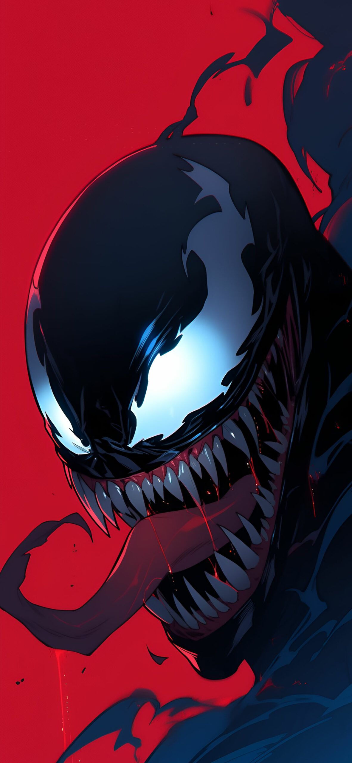  Venom Hintergrundbild 1181x2560. Marvel Scary Venom Red Wallpaper Wallpaper iPhone