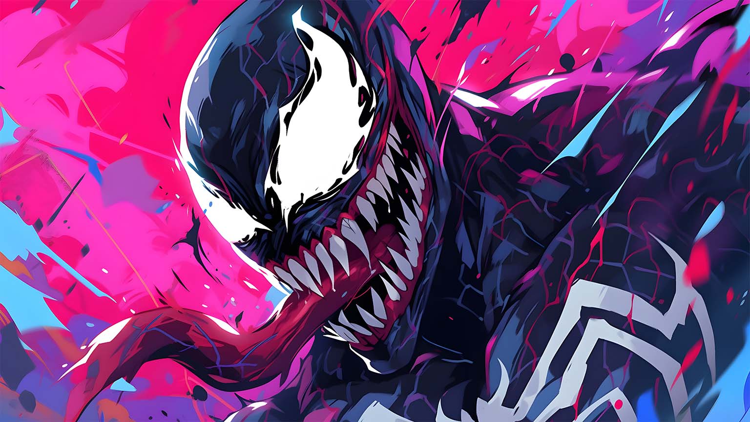  Venom Hintergrundbild 1536x864. Marvel Venom Pink Desktop Wallpaper 4K HD Download