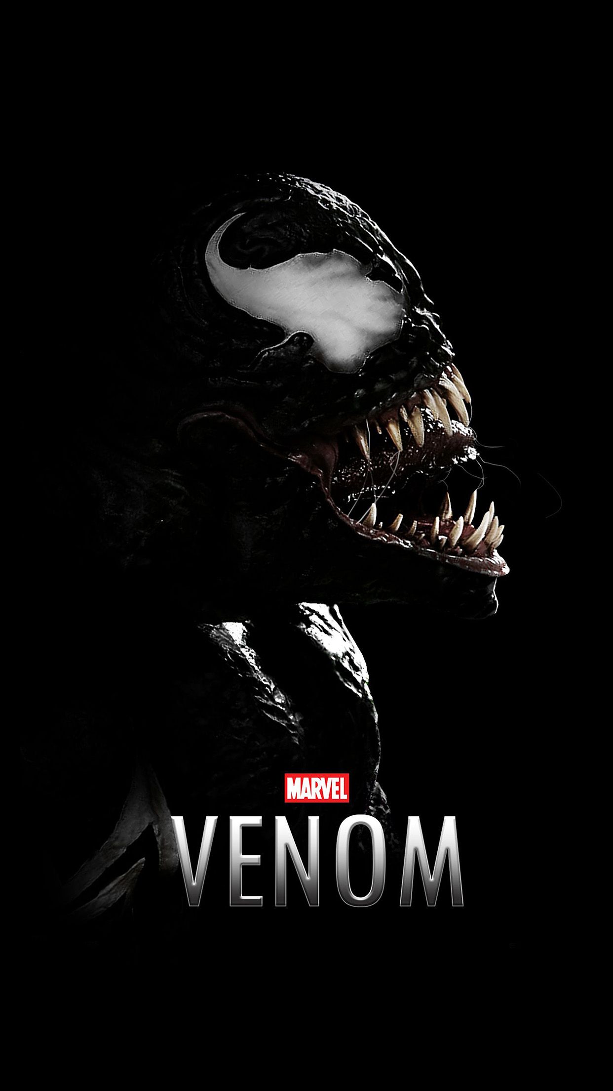  Venom Hintergrundbild 1242x2208. iPhone X wallpaper. venom dark marvel hero dark logo art