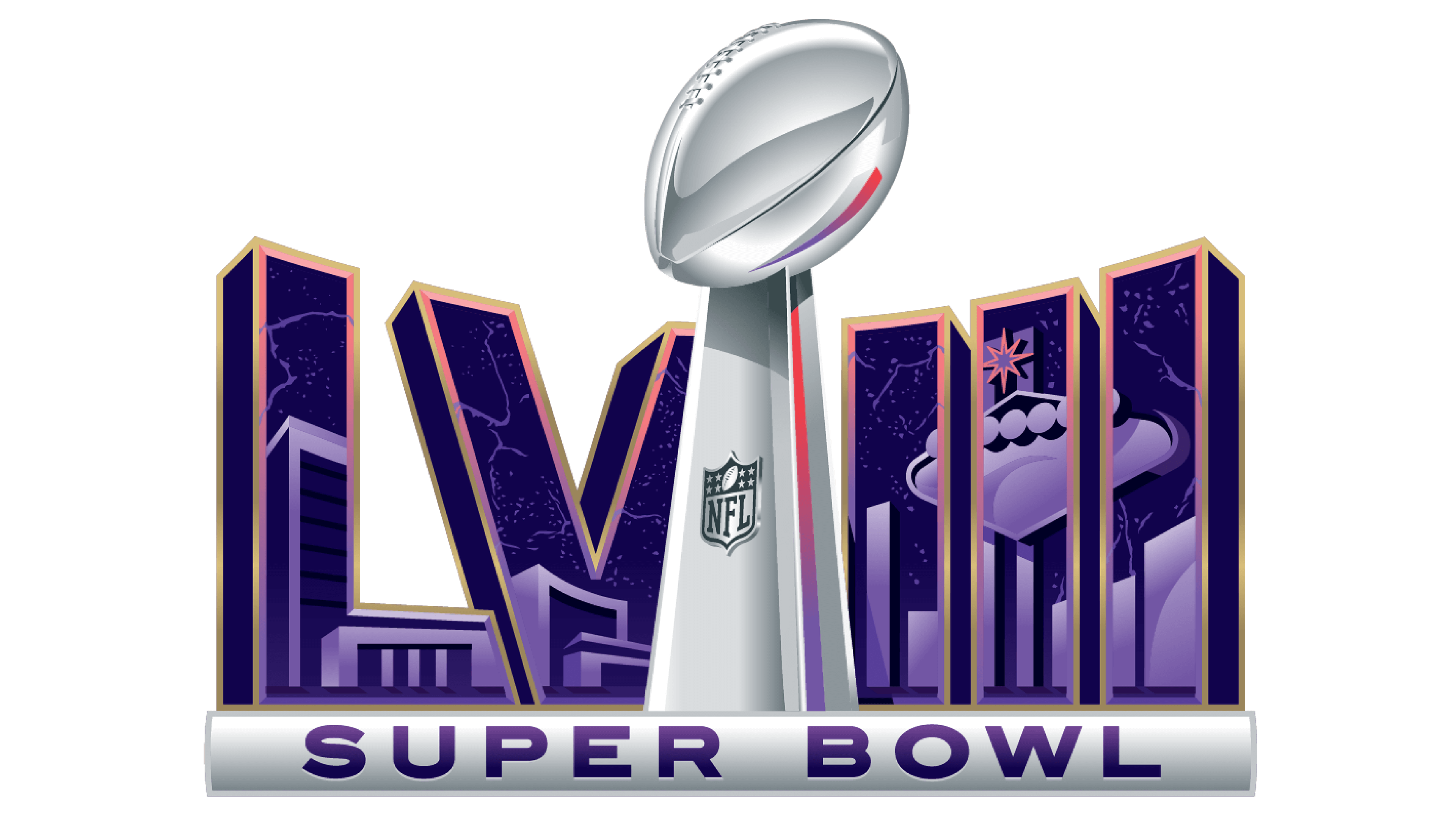  Super Bowl LVIII Hintergrundbild 3840x2160. Super Bowl Logo and symbol, meaning, history, PNG, brand