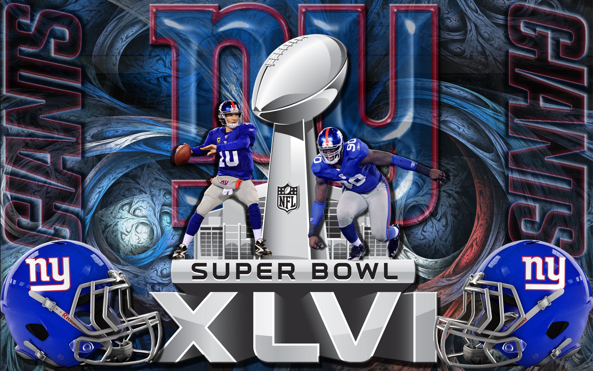  Super Bowl LVIII Hintergrundbild 2000x1251. Wallpaper By Wicked Shadows: New York Giants Super Bowl Wallpaper 2 Versions