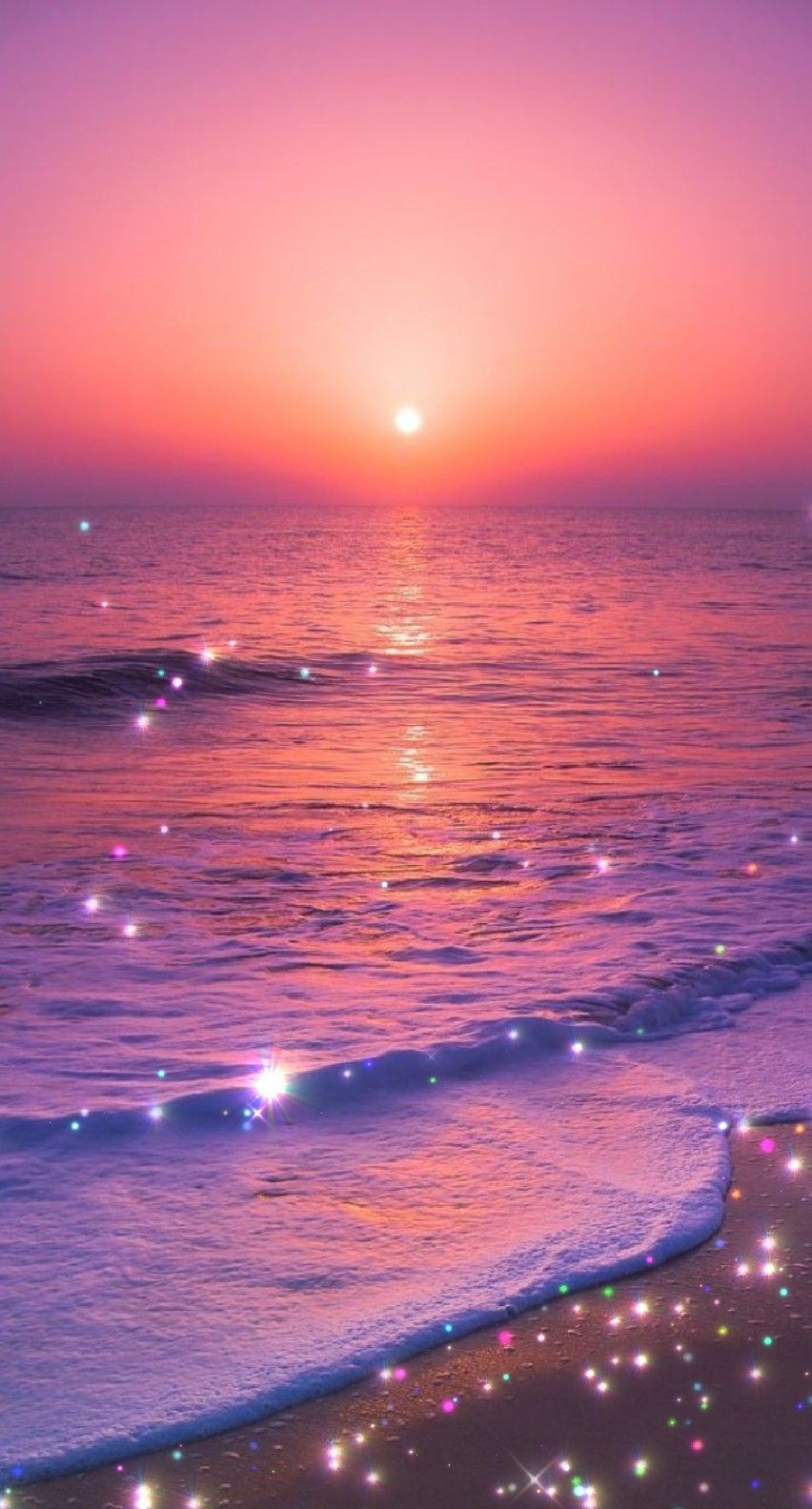 Glitzer Hintergrundbild 852x1584. Glitter Sunset Wallpaper