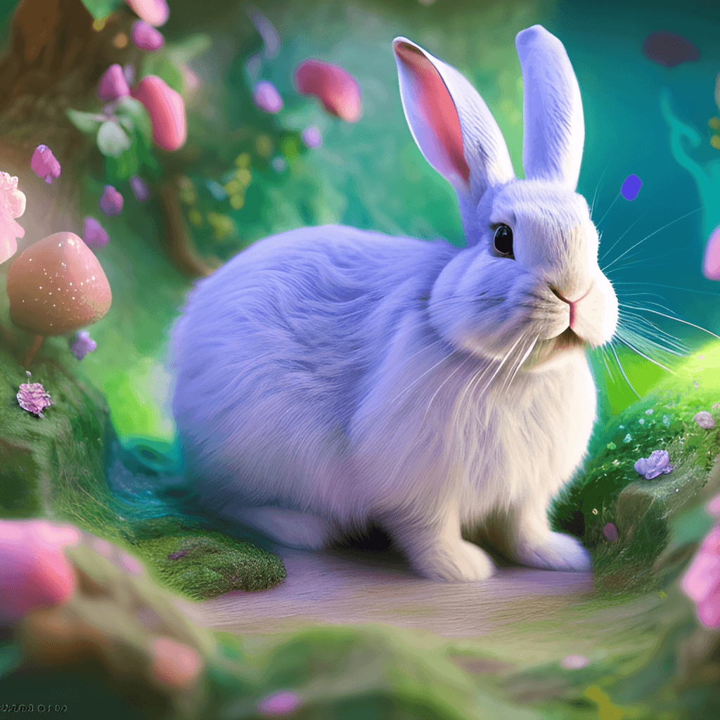  Kaninchen Hintergrundbild 1024x1024. Wunderliches, Extrem Süßes Kaninchen Im Alice Im Wunderland Stil · Creative Fabrica