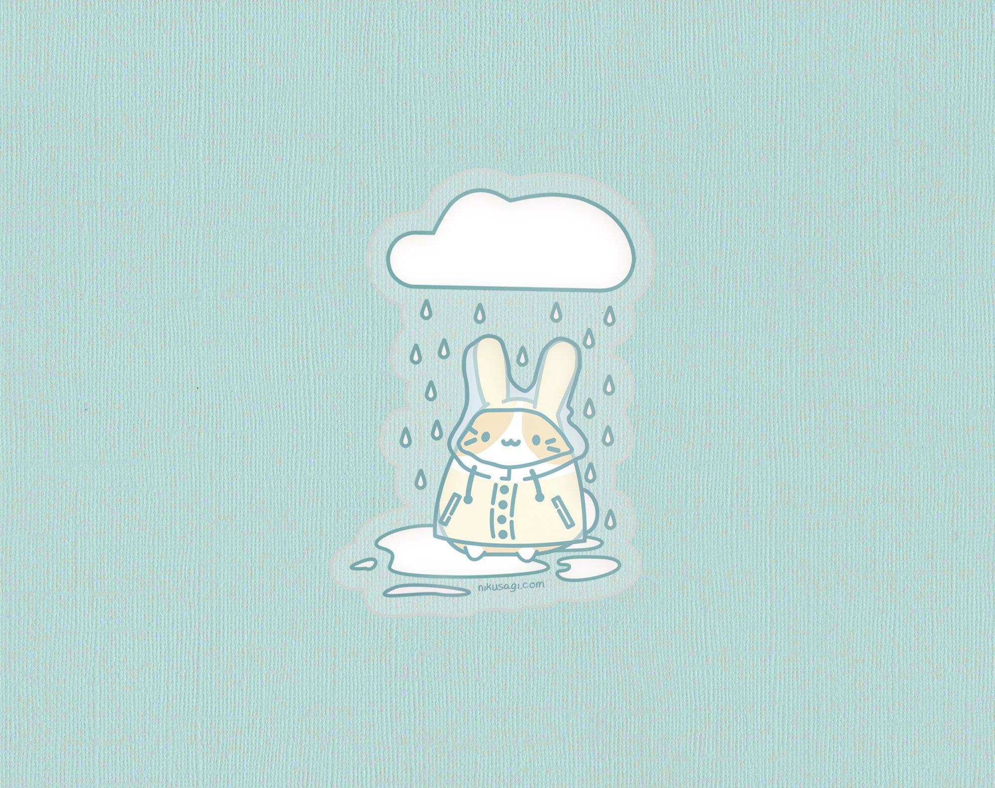  Kaninchen Hintergrundbild 2000x1584. Klare Rainy Day Sticker Wasserdicht & Wetterfest Holländischer Kaninchen Aufkleber für Auto, Wasserflasche oder Laptop Kawaii ästhetisches Briefpapier