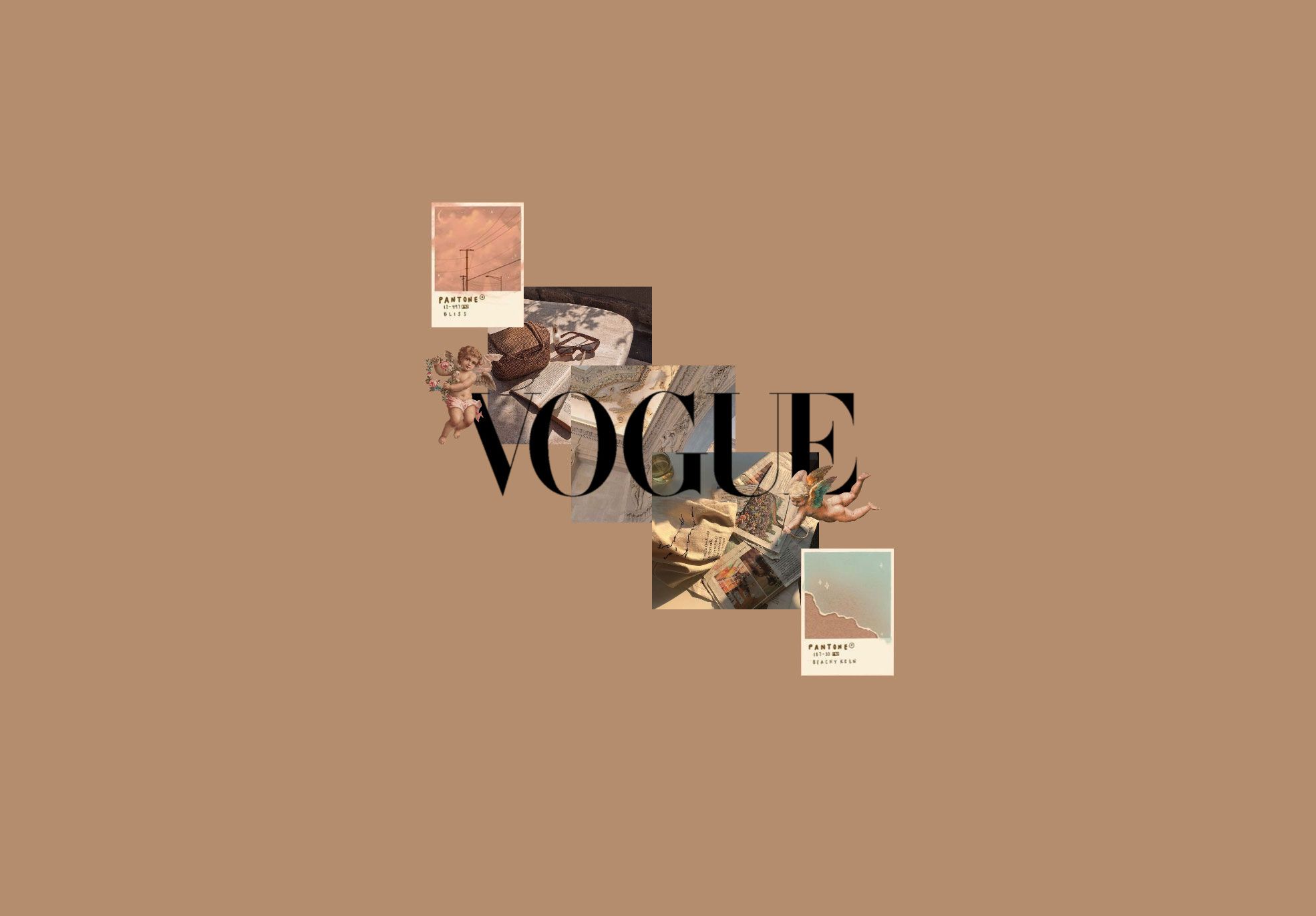  Illustration Hintergrundbild 1970x1371. Brown Aesthetic Wallpaper for Laptop : Vogue, Angle & Pantone