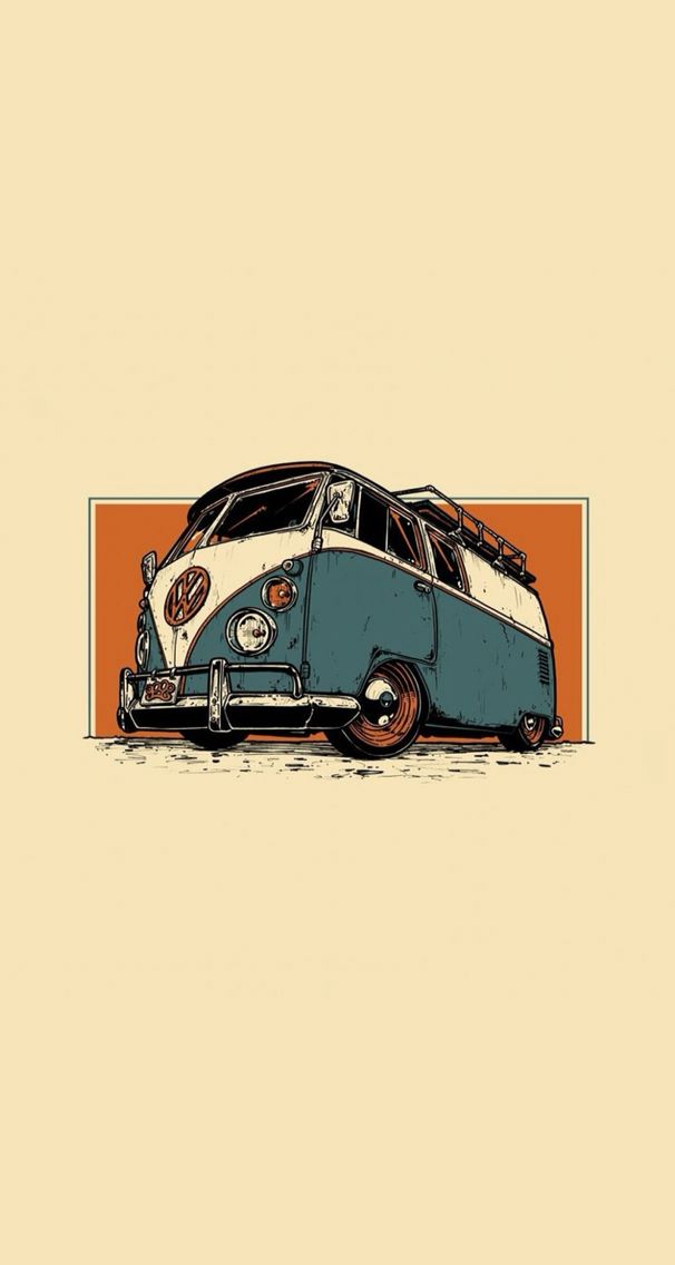  Volkswagen Hintergrundbild 606x1136. vw #t1 #bus #wallpaper. Vw art, Volkswagen bus art, Bus art