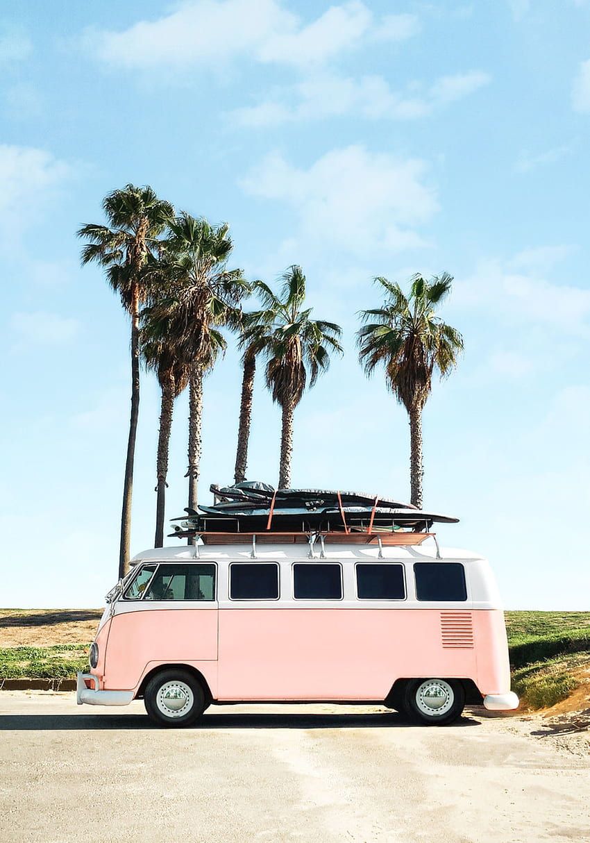  Volkswagen Hintergrundbild 850x1214. Venice Beach undefined by Paul Fuentes (Fuentes) from $22.50. miPic. Beach print, Venice beach, Aesthetic Volkswagen Bus HD phone wallpaper