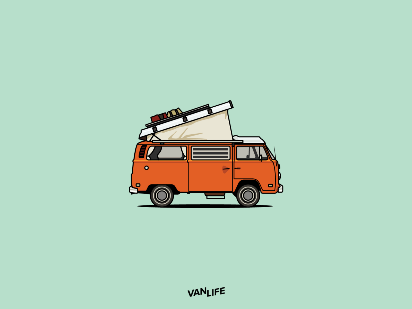  Volkswagen Hintergrundbild 1600x1200. Volkswagen Bus by Colin Burke on Dribbble