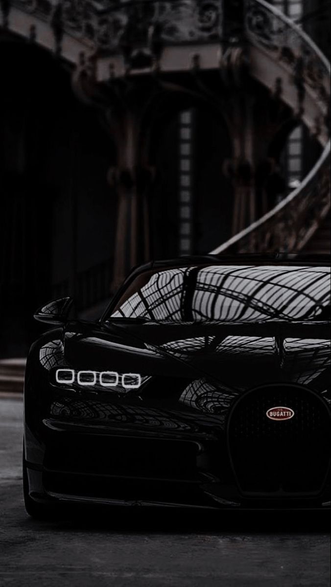  Bugatti Chiron Hintergrundbild 676x1200. Black Bugatti Car: Luxury and Power