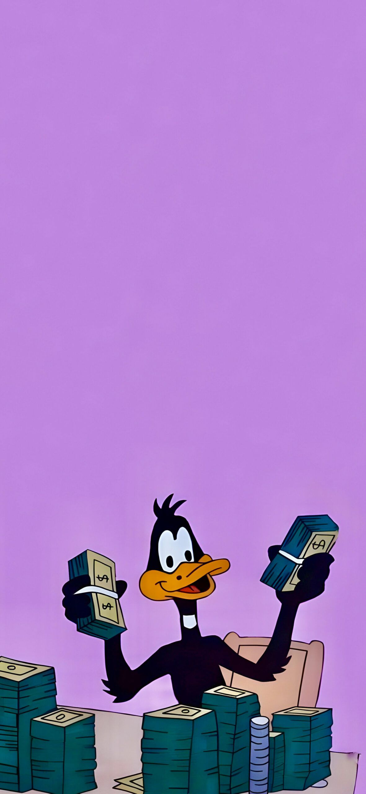  Looney Tunes Hintergrundbild 1181x2560. Lavish Daffy Duck Purple Wallpaper Cartoon Wallpaper HD
