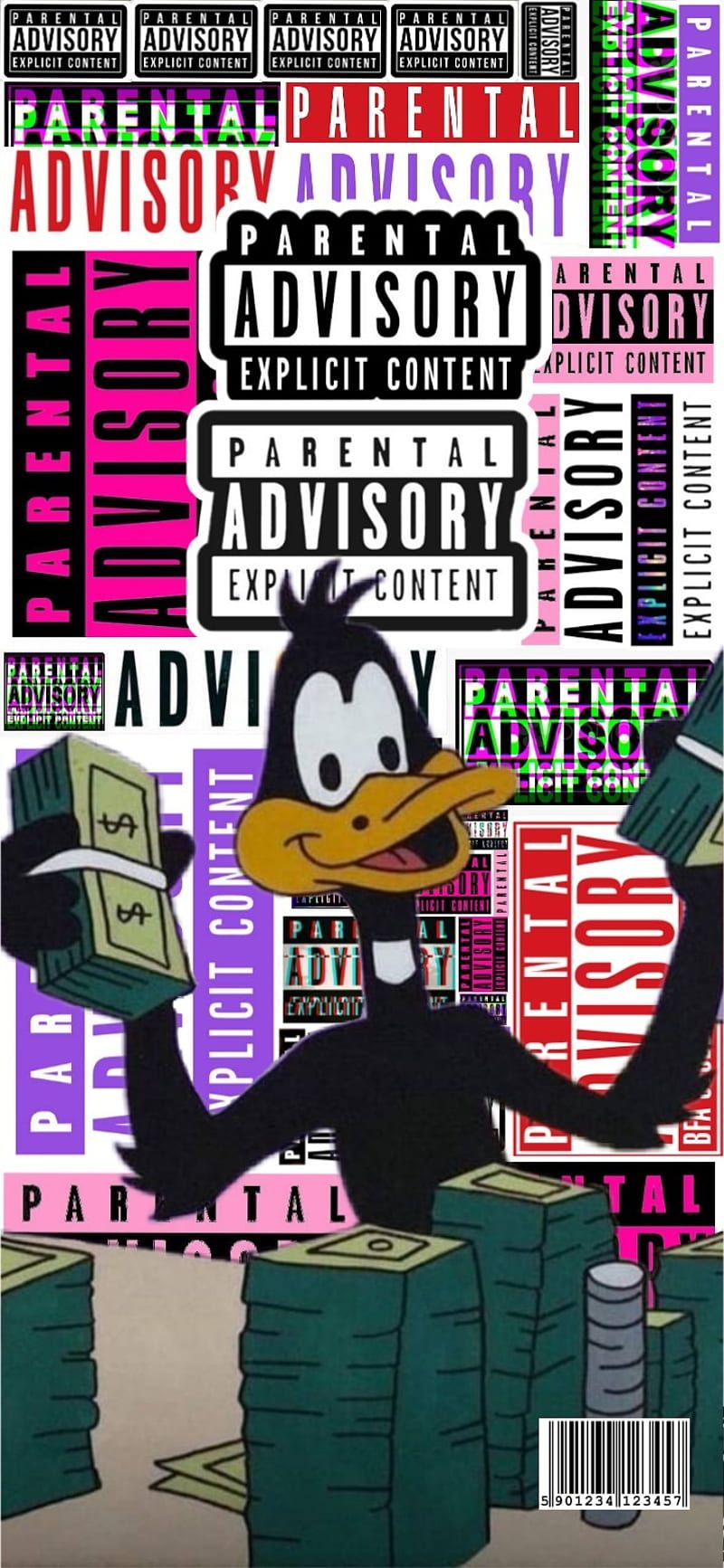  Looney Tunes Hintergrundbild 800x1733. Daffy Duck, looney tunes, parental advisory, HD phone wallpaper