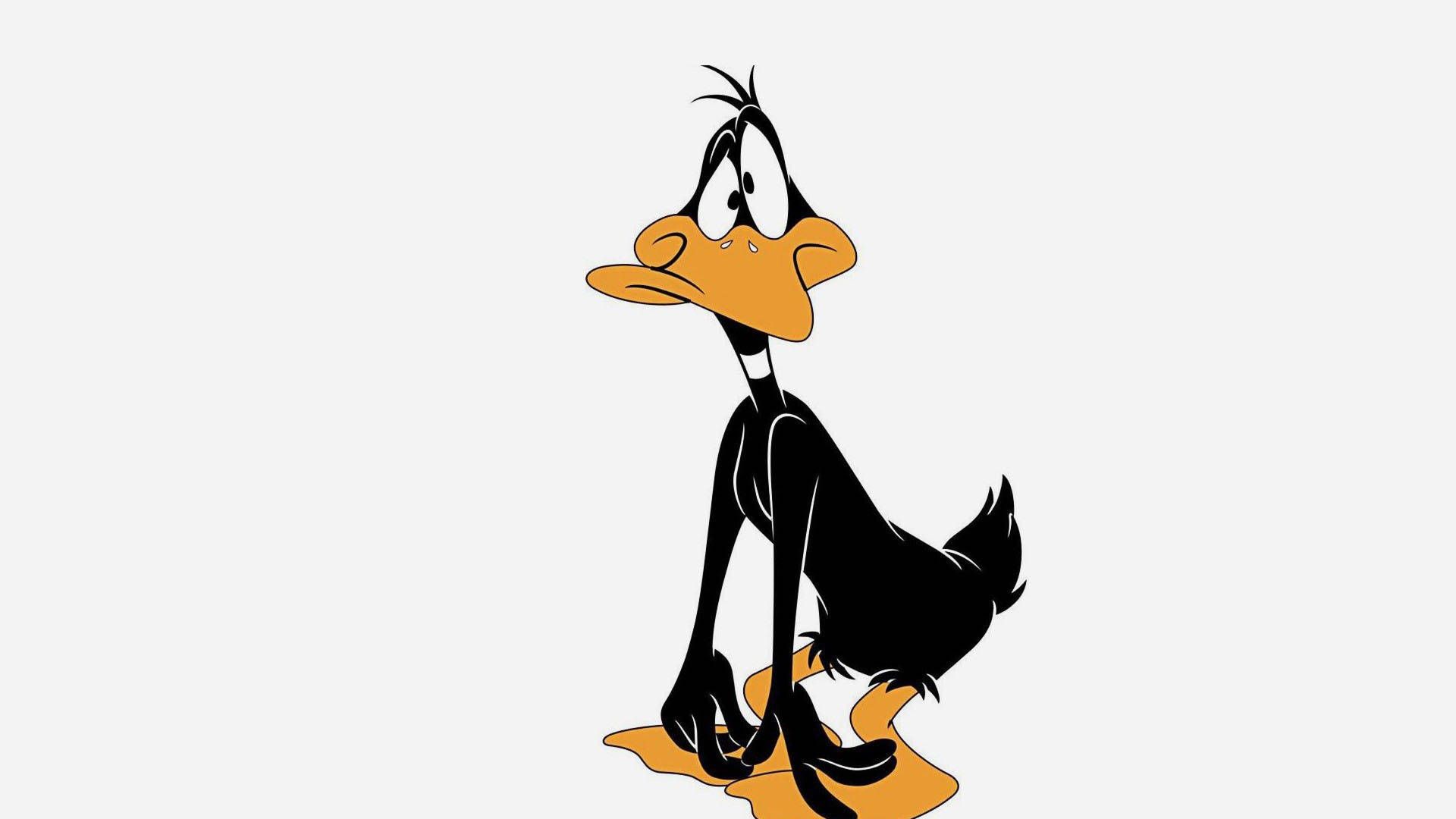  Looney Tunes Hintergrundbild 1920x1080. Download free Daffy Duck In Aesthetic White Wallpaper